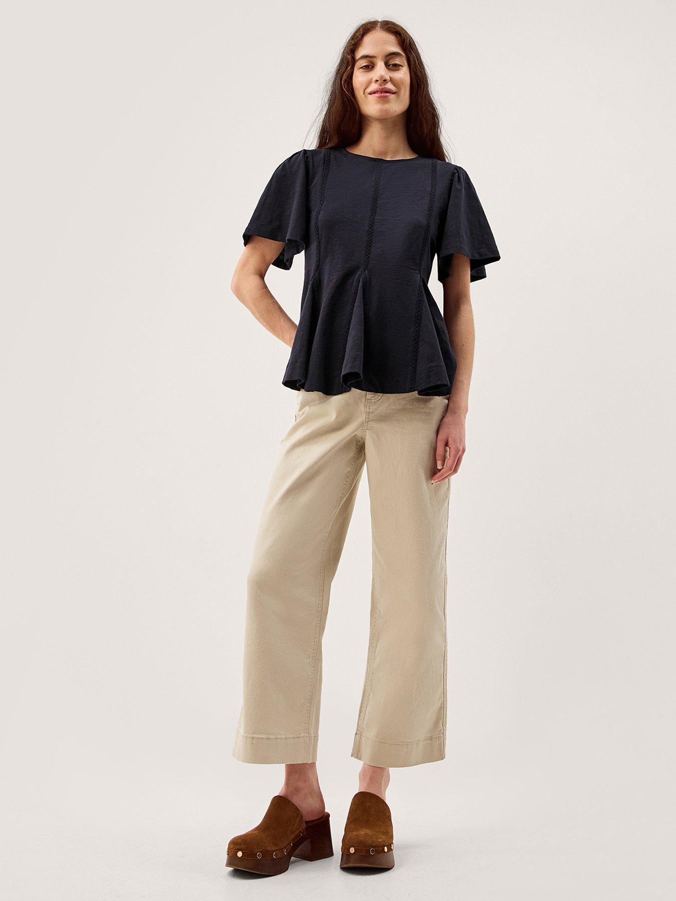  image of monsoon-tate-trim-t-shirt-blue