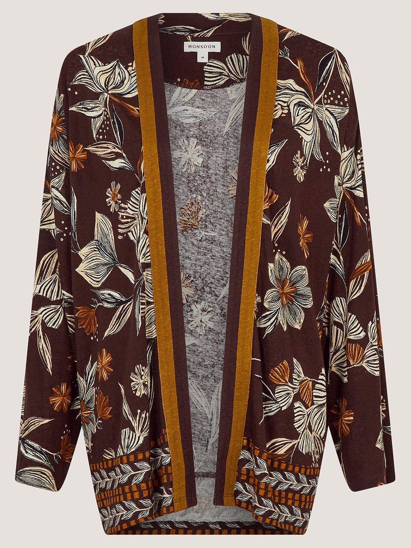Image 5 of 5 of Monsoon Esther Print Cover Up - Brown