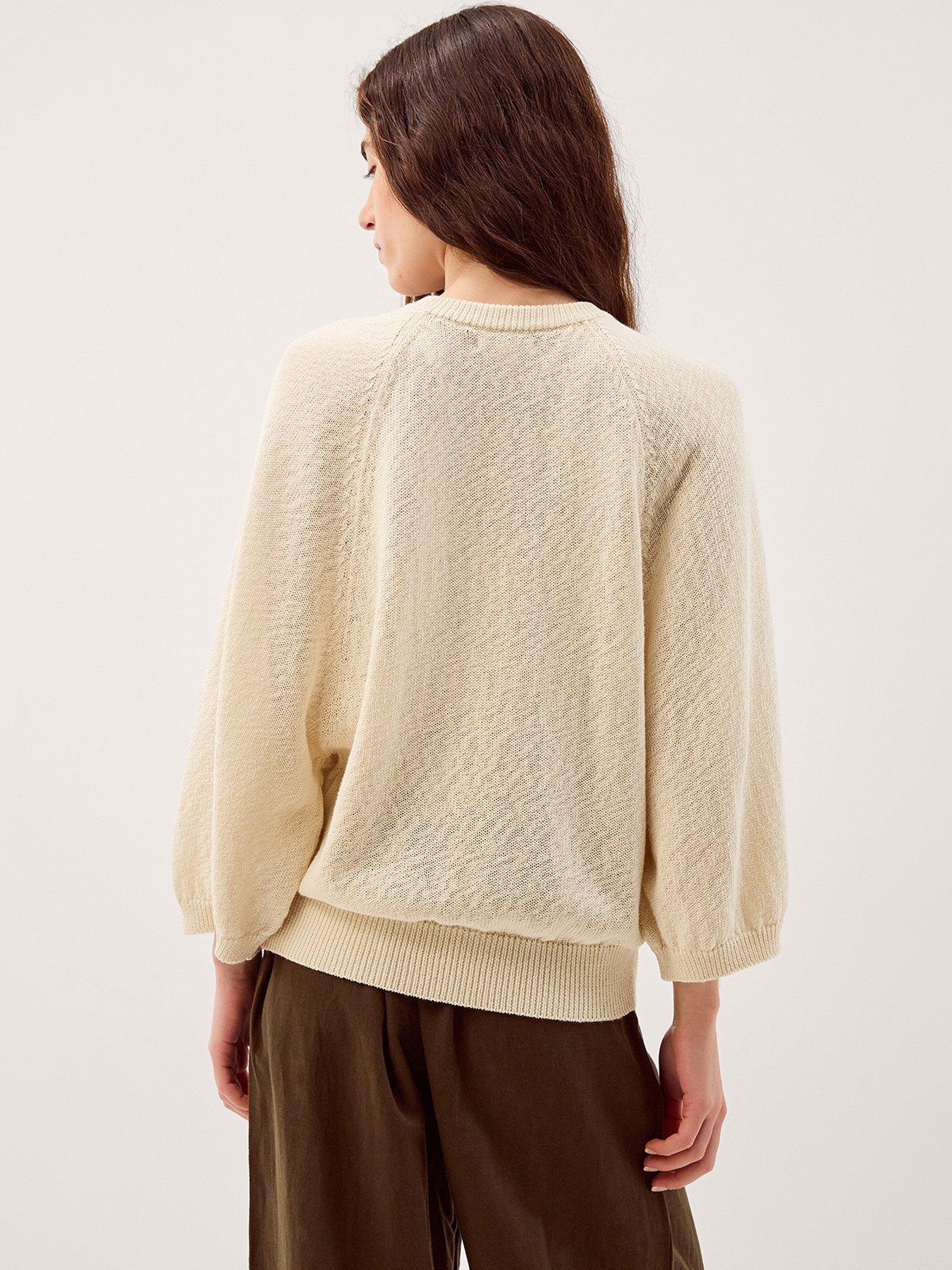 Image 2 of 5 of Monsoon Caryn Cotton Cardigan - Ivory