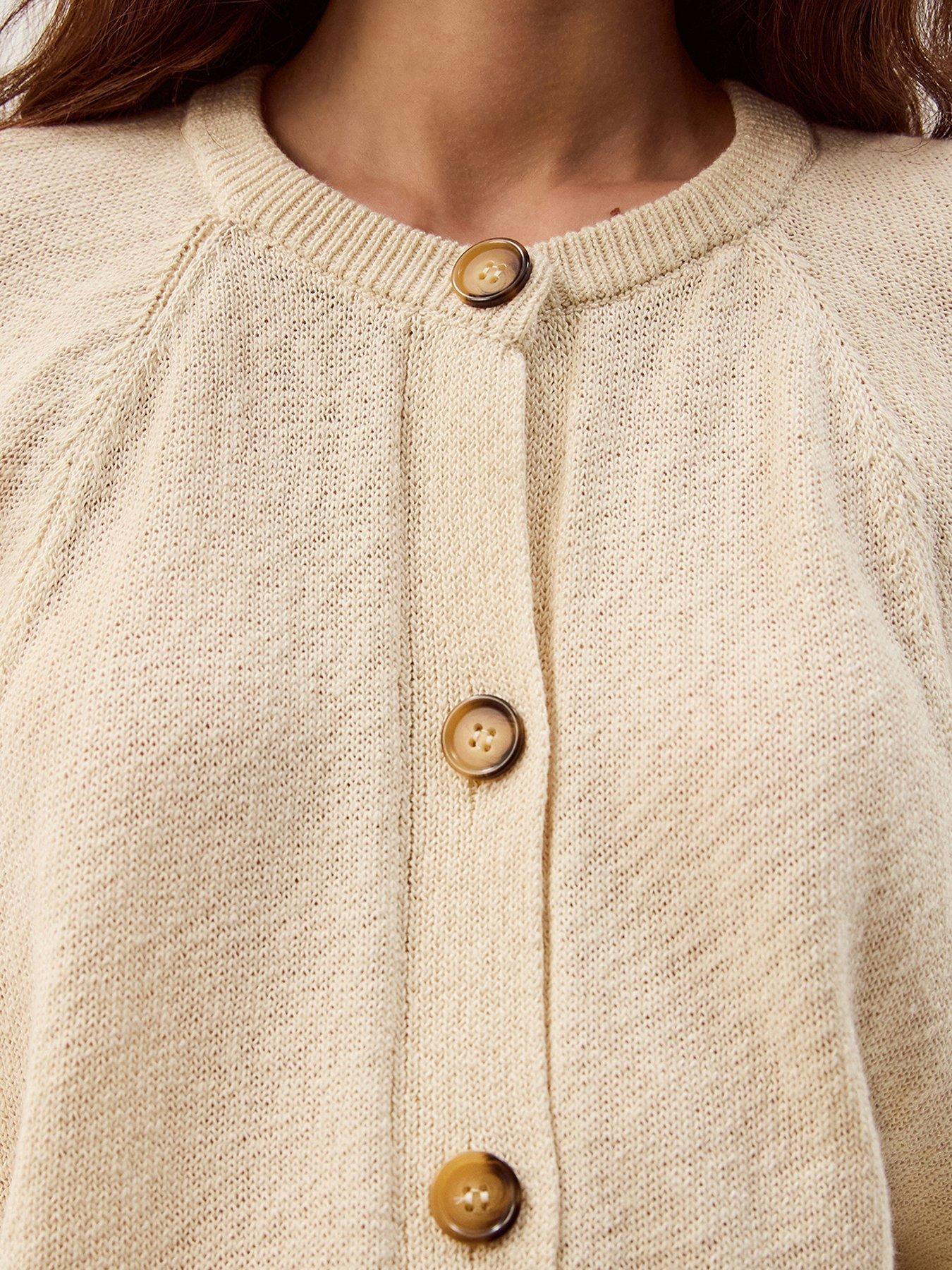 Image 4 of 5 of Monsoon Caryn Cotton Cardigan - Ivory