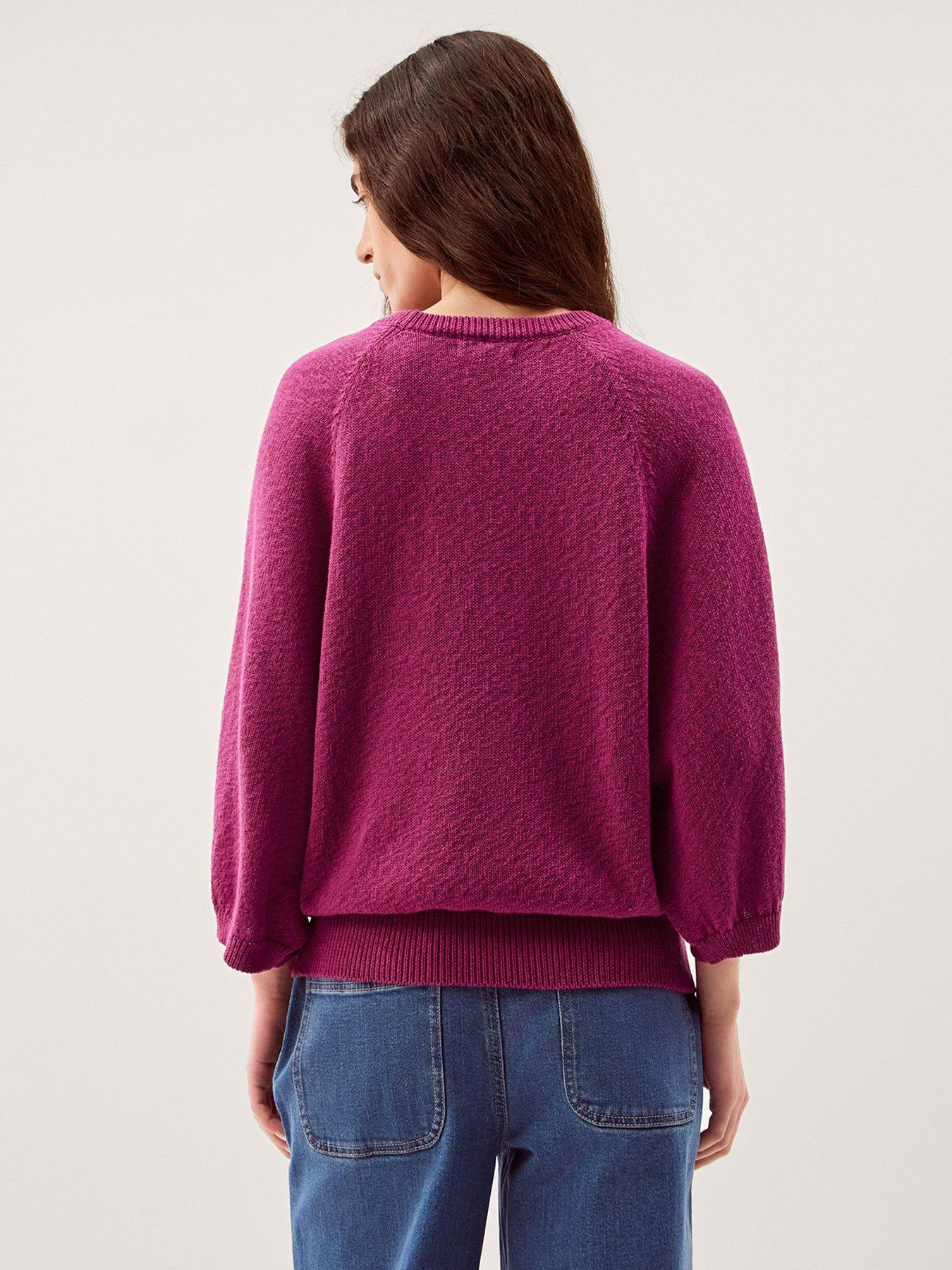 Image 2 of 5 of Monsoon Codie Cotton Jumper - Pink
