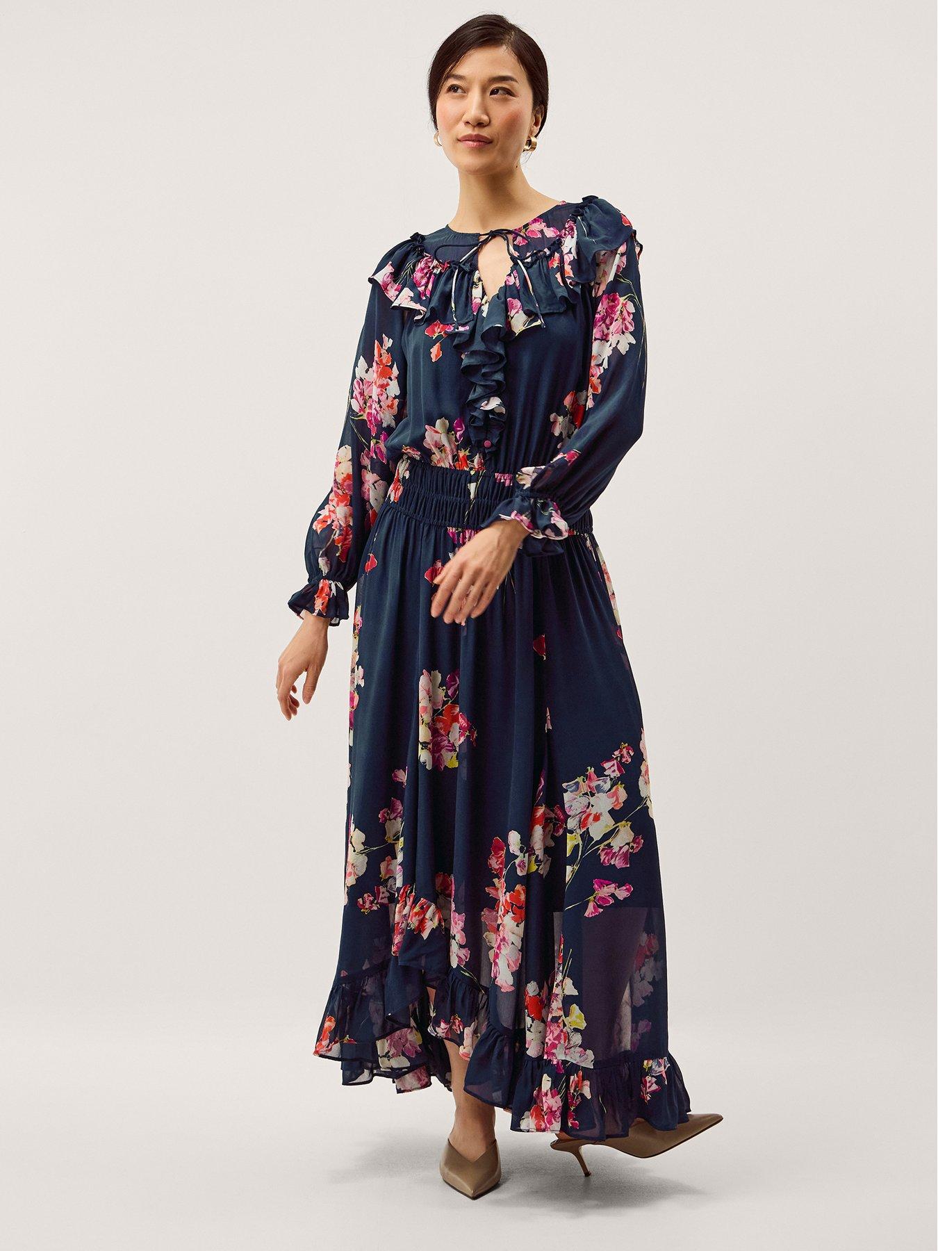 front image of monsoon-amber-maxi-dress-blue