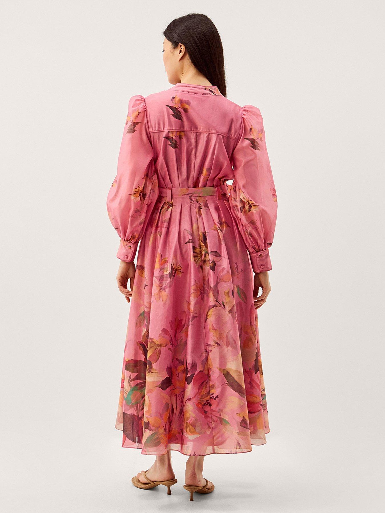 Image 2 of 6 of Monsoon Aimee Shirt Dress - Pink
