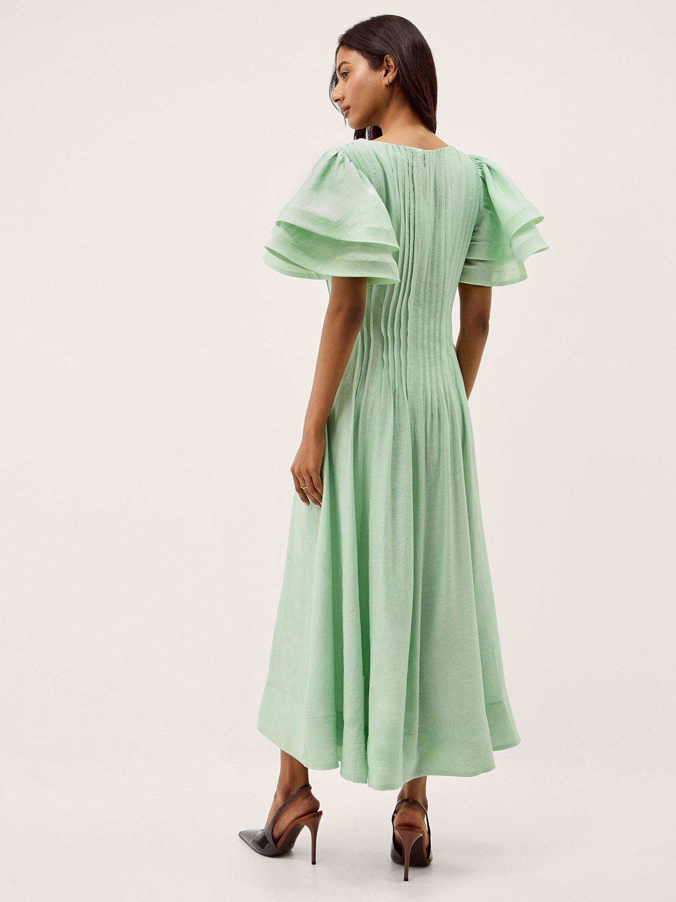  image of monsoon-pelia-pleated-dress