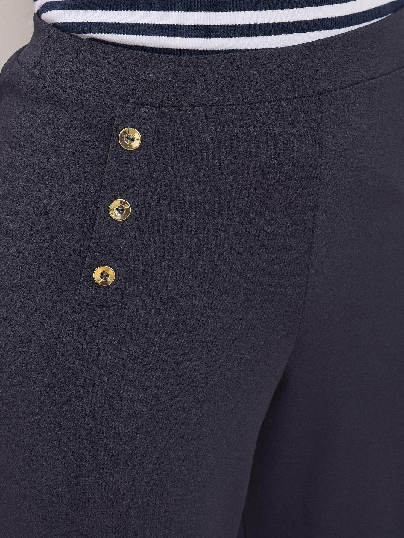 Image 4 of 5 of Long Tall Sally Military Button Trousers 36" - Blue