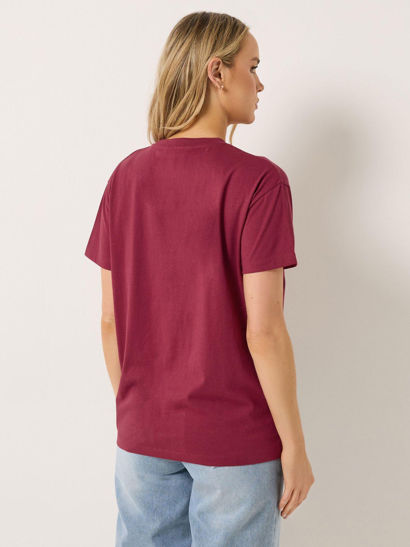 Image 2 of 5 of Long Tall Sally Pleat Front T-Shirt - Red