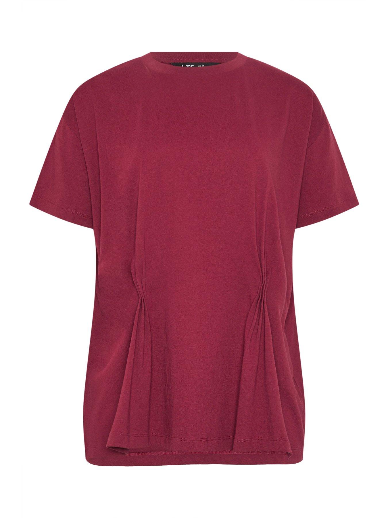 Image 5 of 5 of Long Tall Sally Pleat Front T-Shirt - Red