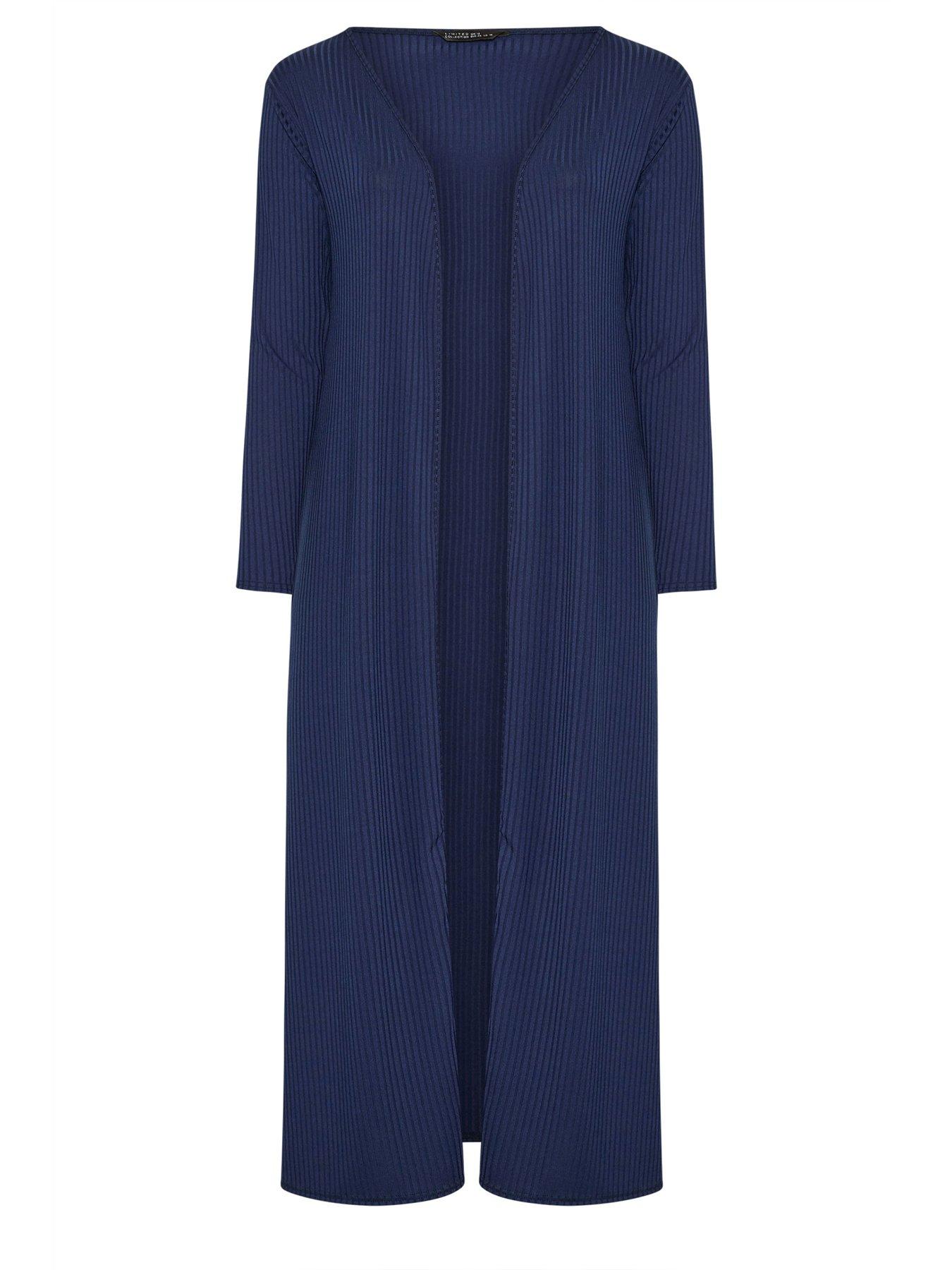  image of yours-curve-ribbed-maxi-cardigan-blue