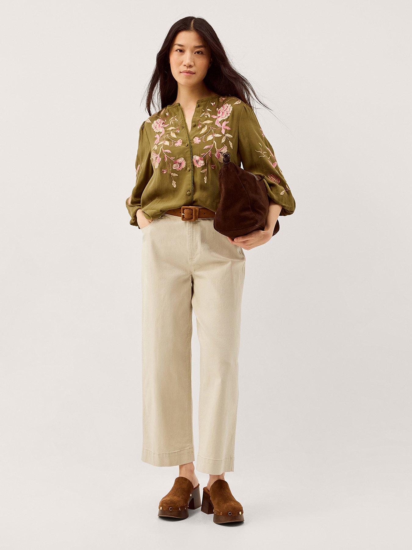  image of monsoon-amelie-embroidered-top-green