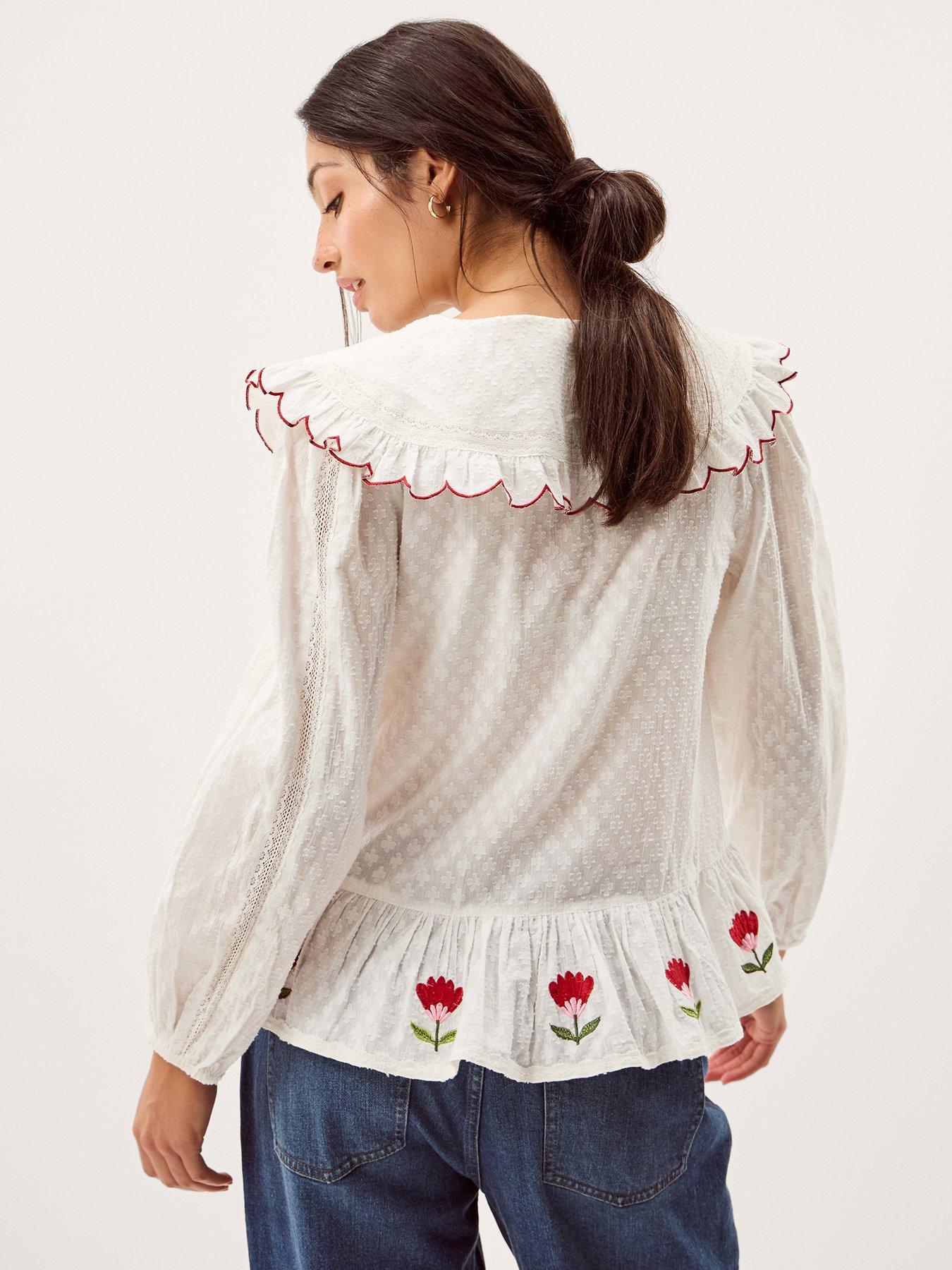  image of monsoon-talia-tulip-embroidered-top-white