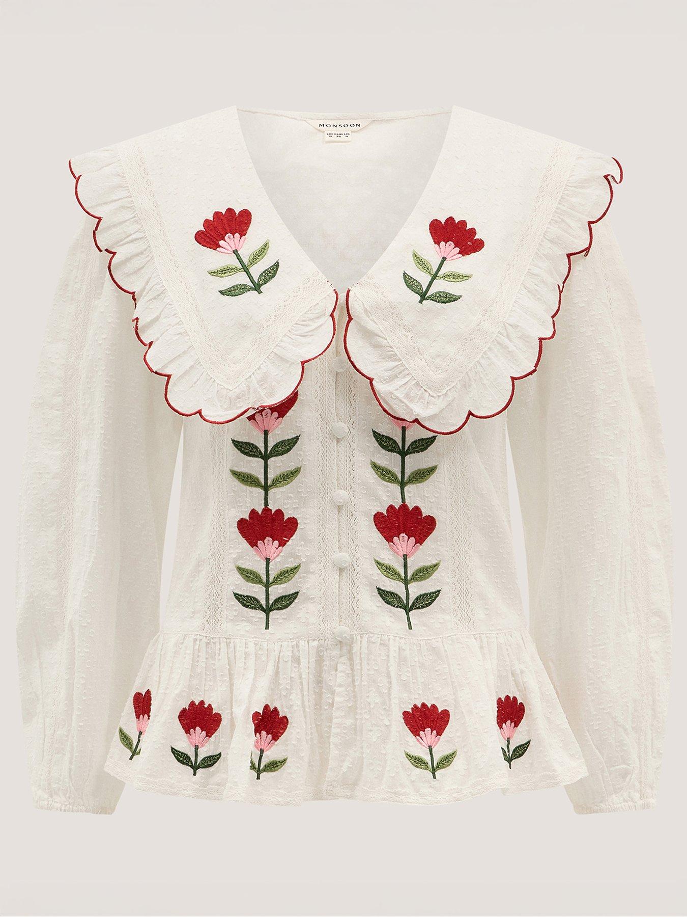 image of monsoon-talia-tulip-embroidered-top-white