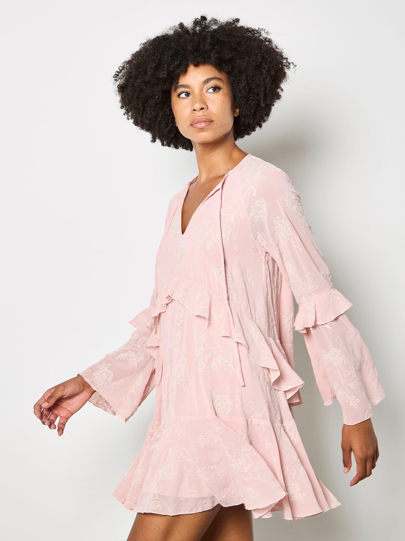 apricot-paisley-embroidered-boho-dress