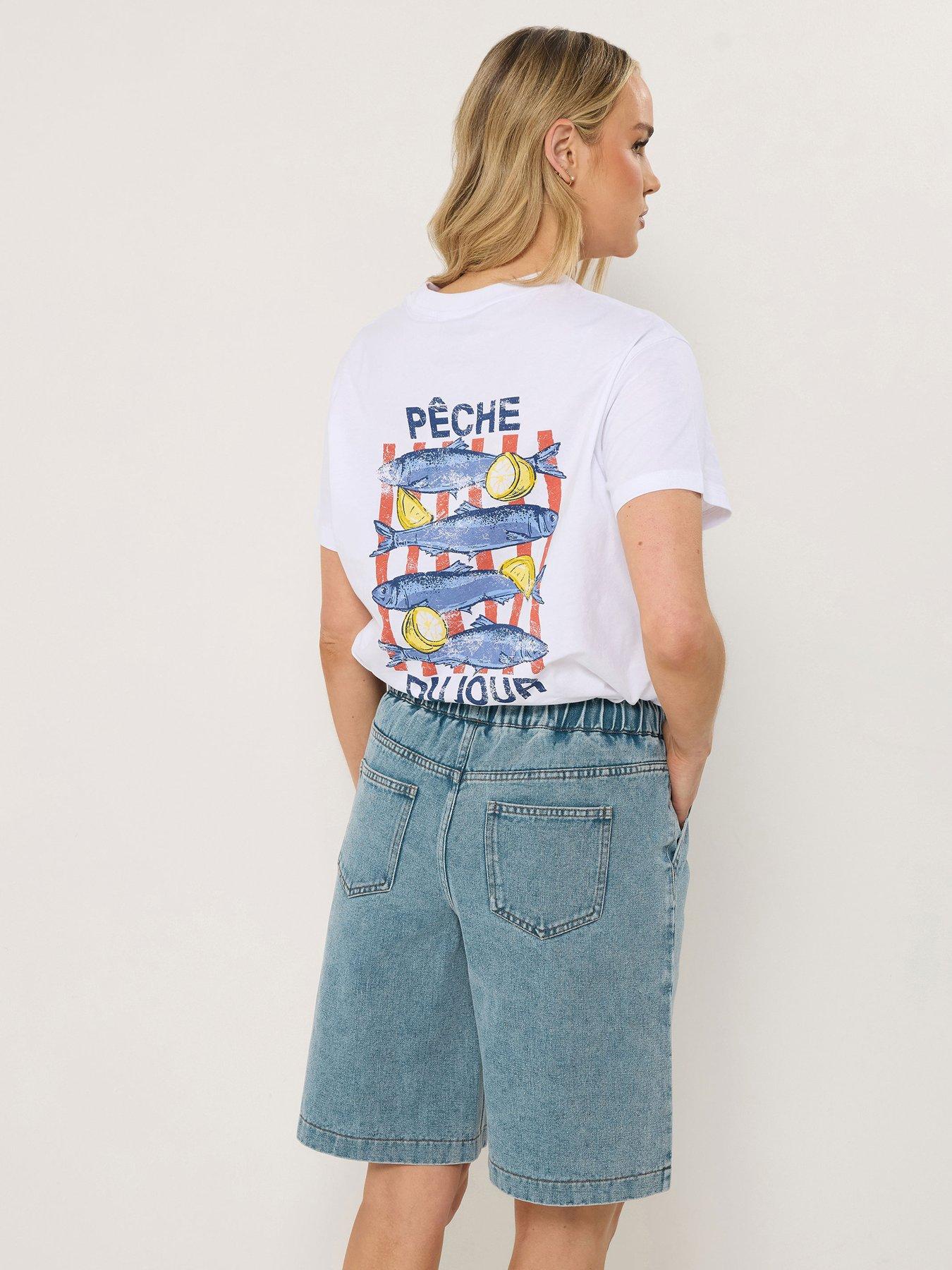 Image 2 of 4 of Long Tall Sally Tall Pull On Denim Short