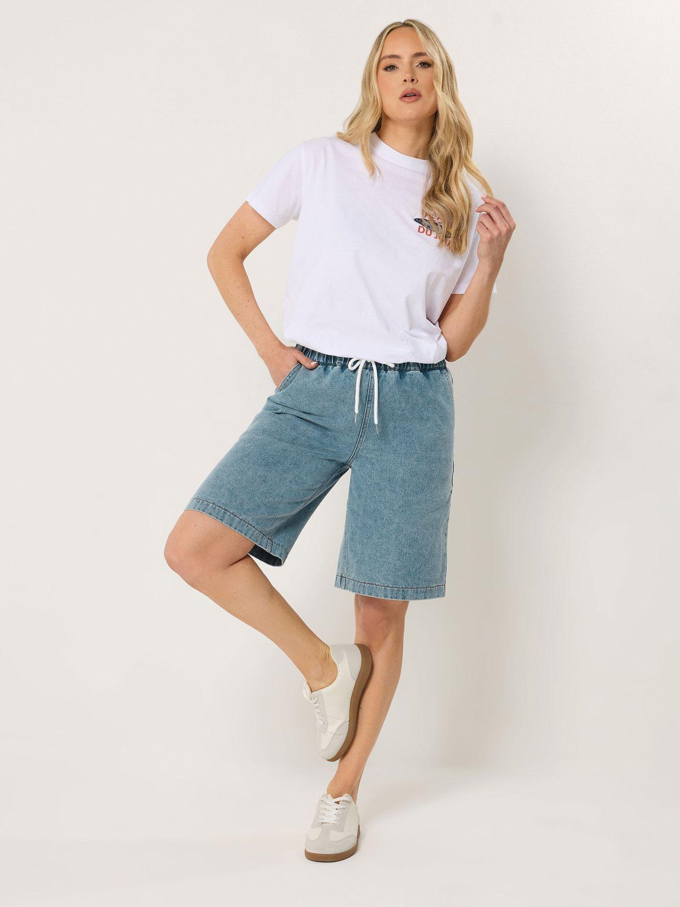 Image 3 of 4 of Long Tall Sally Tall Pull On Denim Short