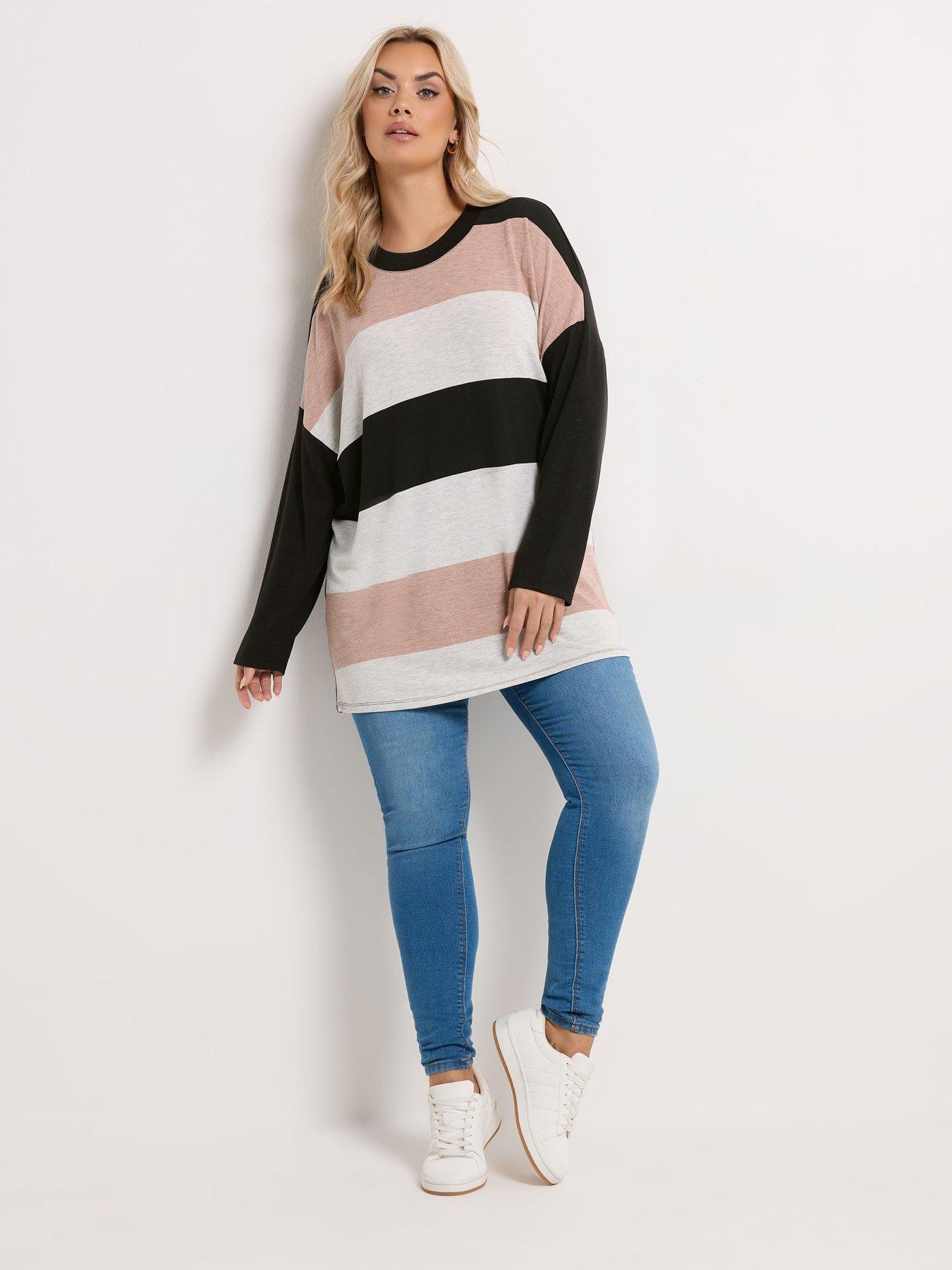  image of yours-curve-bold-stripe-top-black
