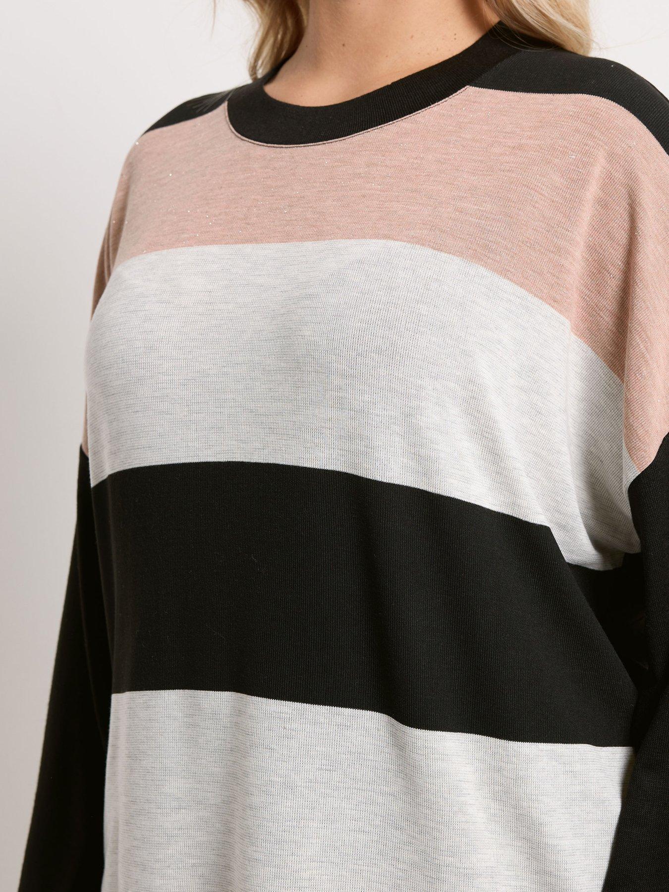  image of yours-curve-bold-stripe-top-black