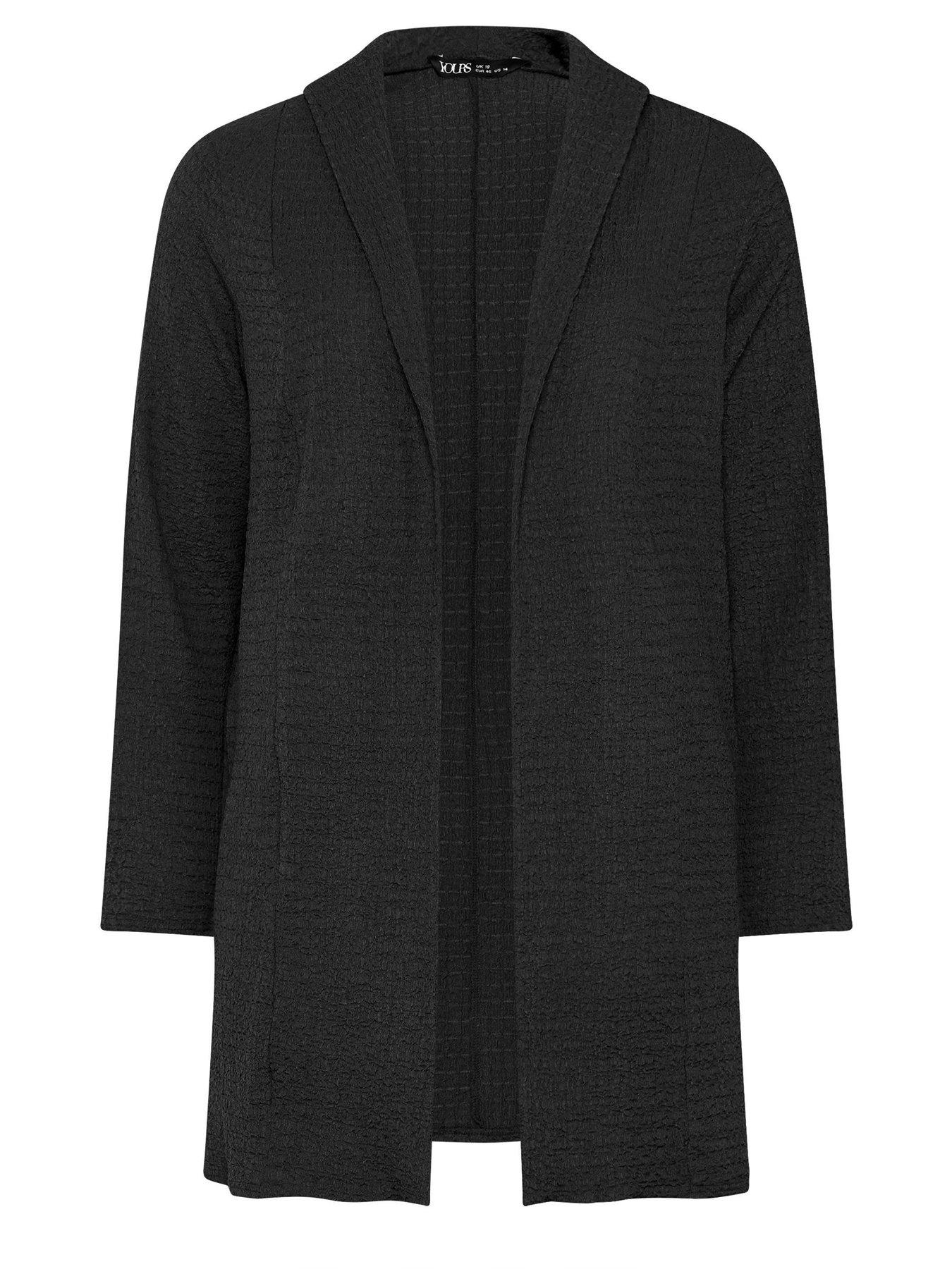  image of yours-curve-bubble-texture-blazer-black