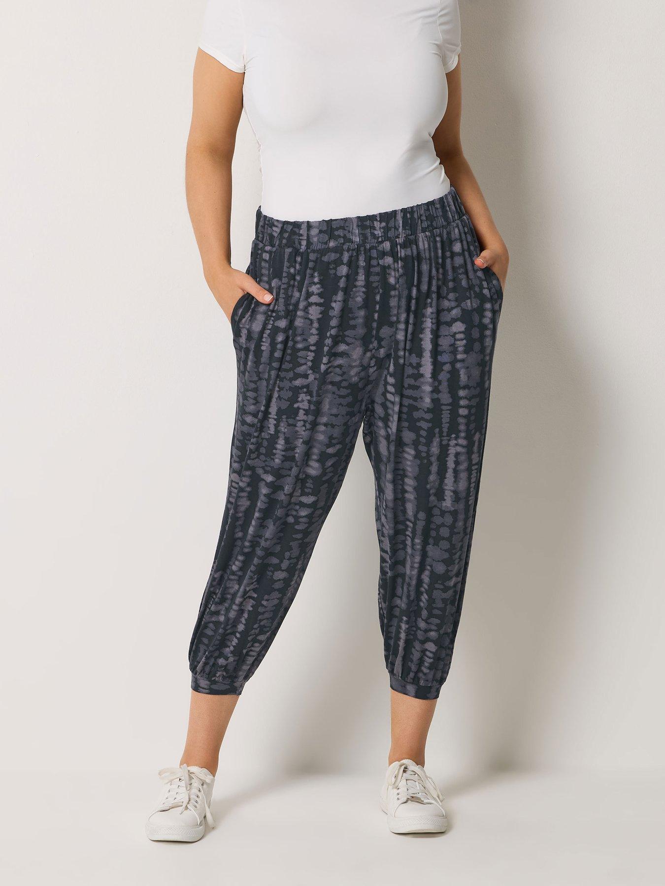 yours-curve-jersey-crop-harem-tie-dye-print-trousers-grey