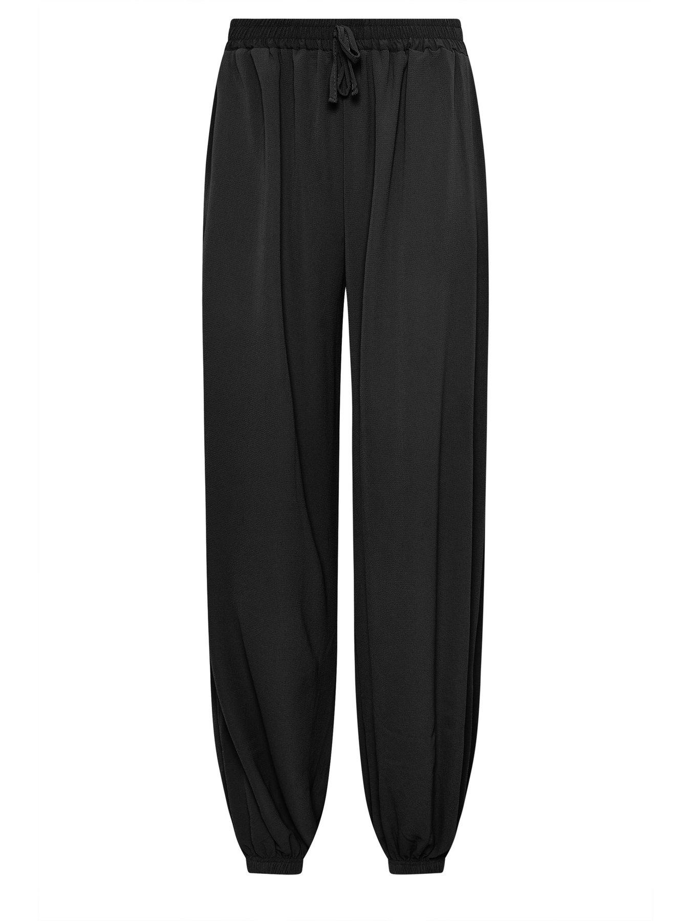 Image 5 of 5 of Long Tall Sally Gathered Hem Trouser 34" - Black