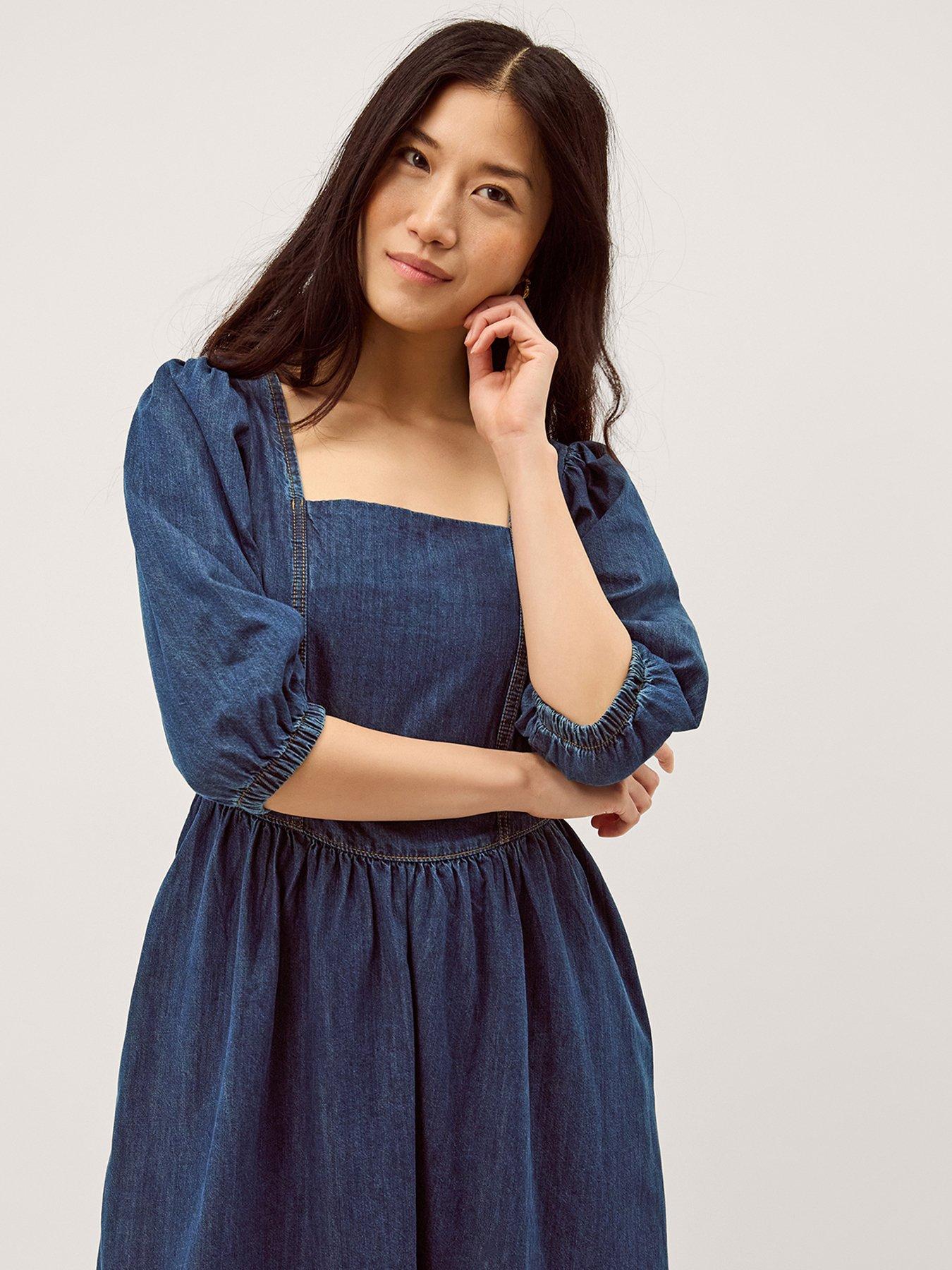 Image 5 of 5 of Monsoon Lily Square Neck Dress