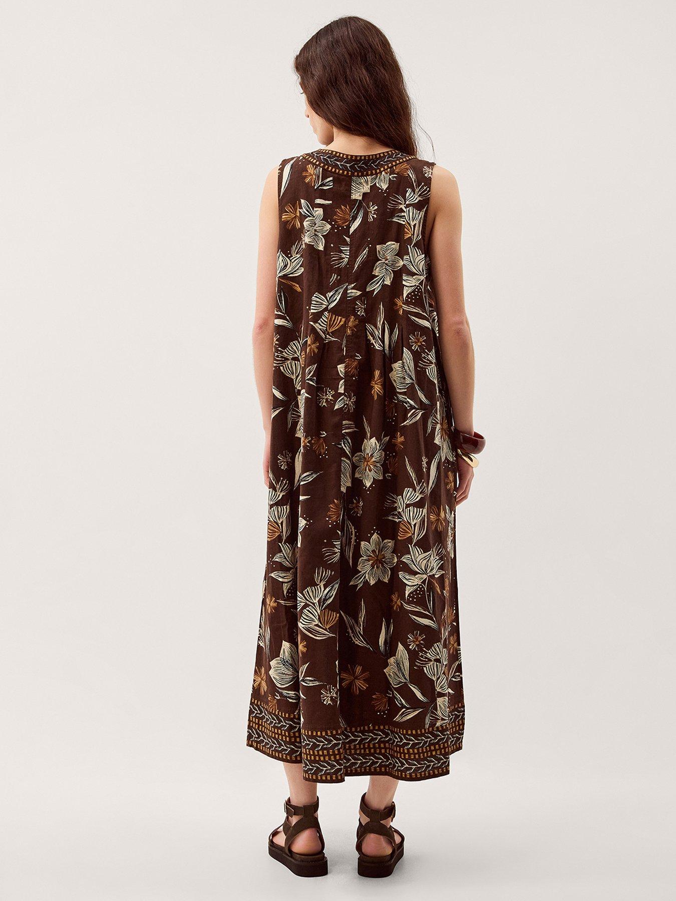 stillFront image of monsoon-esther-linen-dress