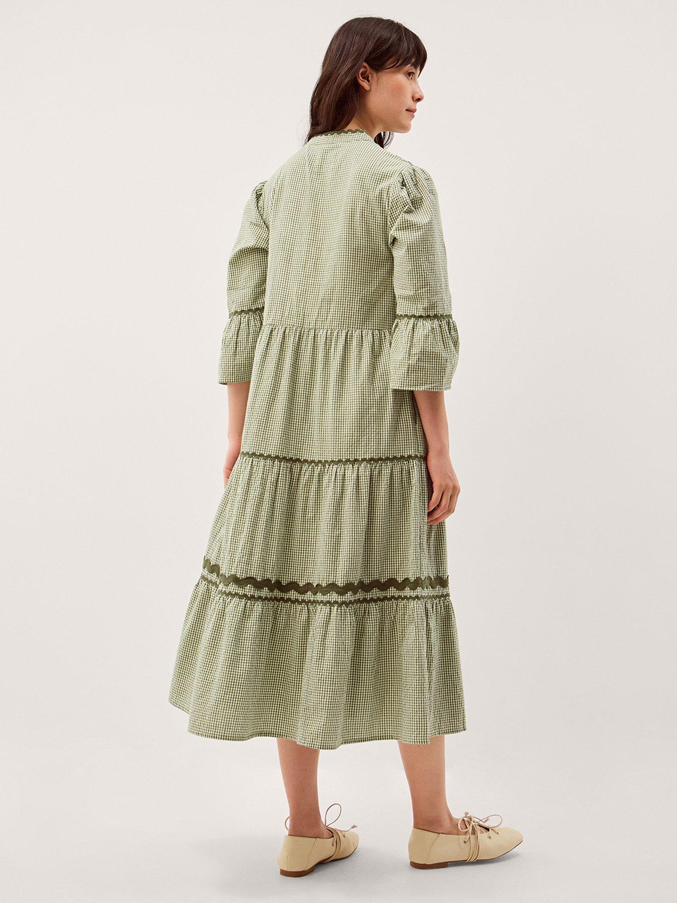  image of monsoon-gaia-gingham-dress