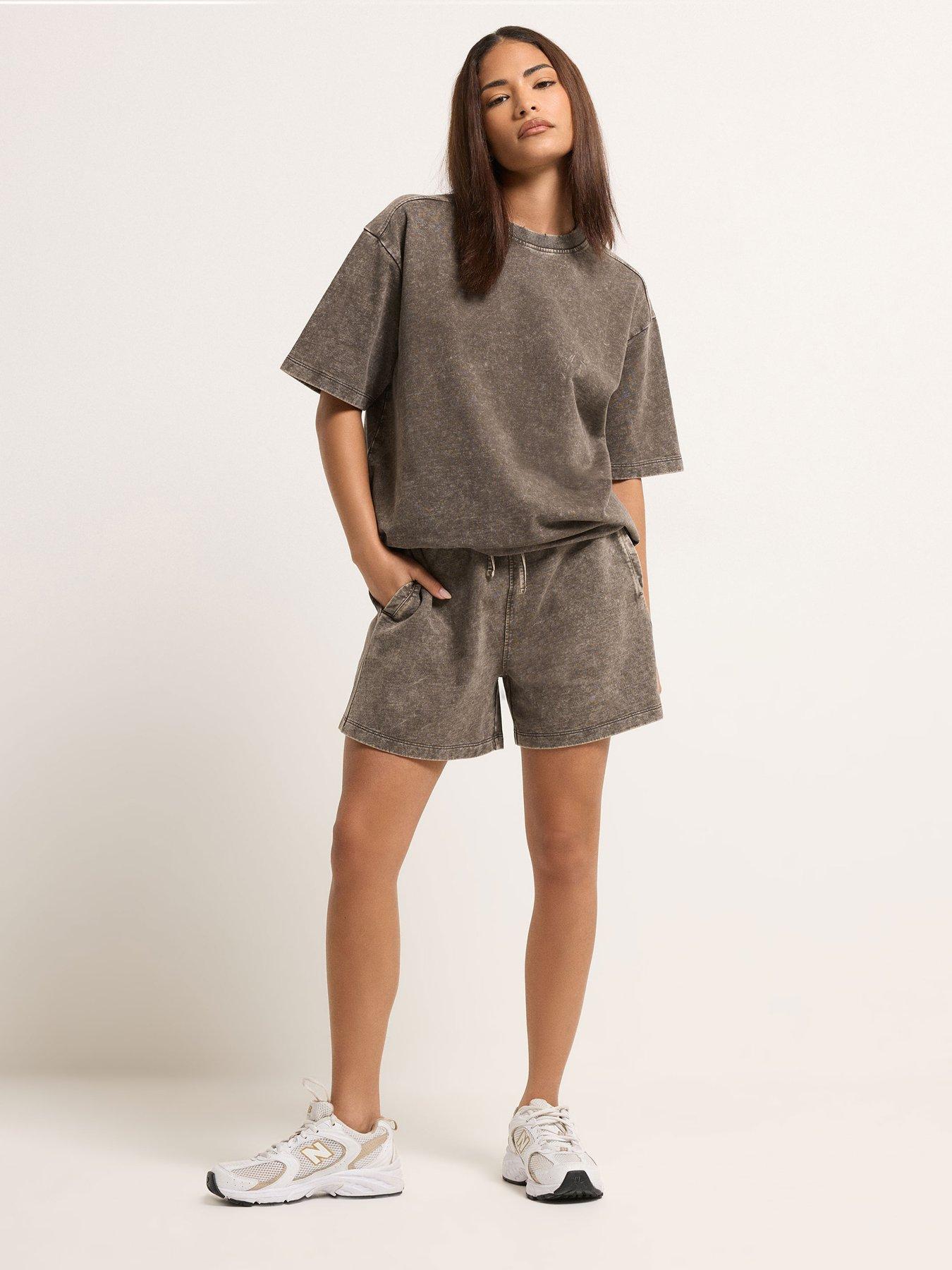  image of pixiegirl-petite-acid-wash-sweat-short-set