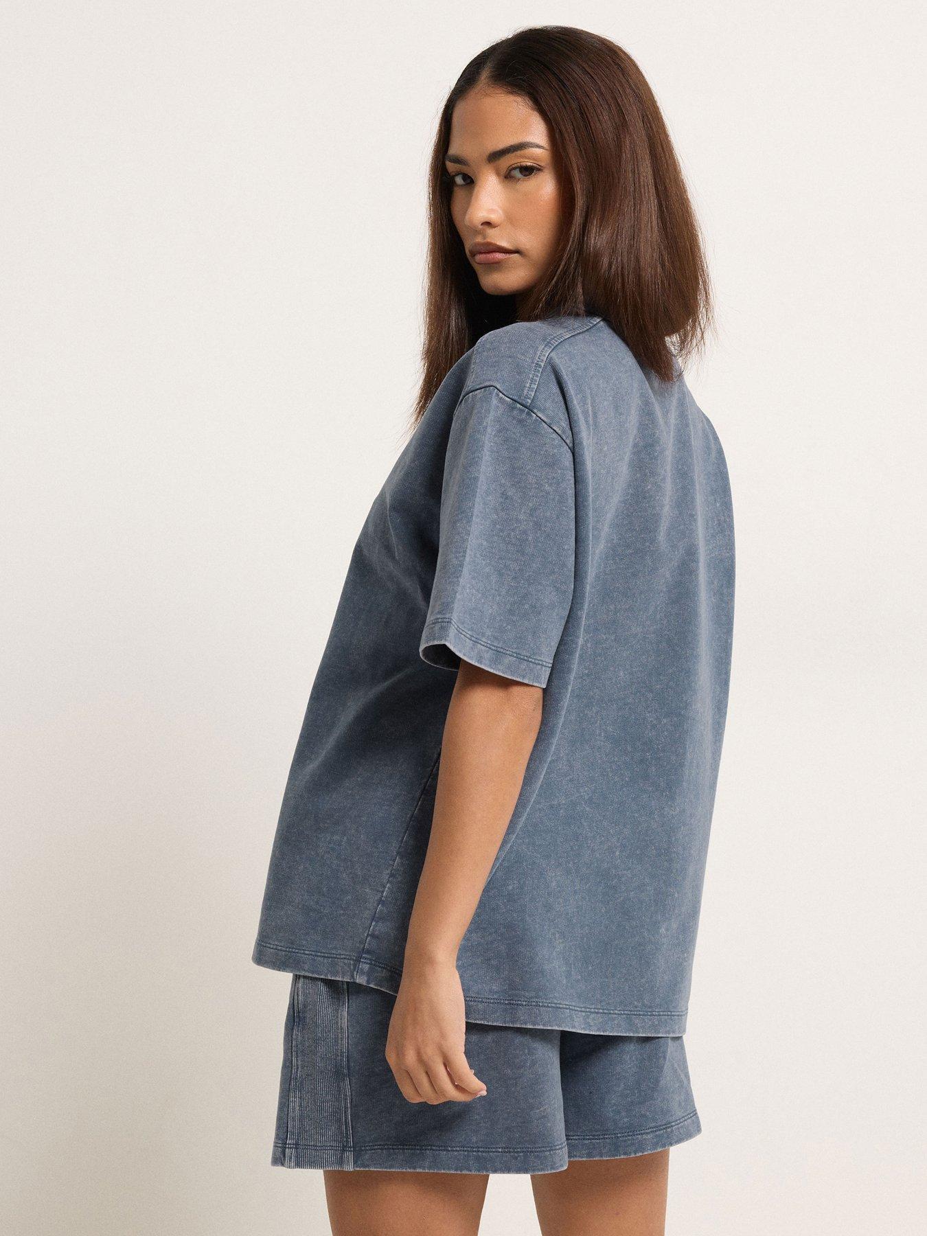  image of pixiegirl-petite-acid-wash-short-set