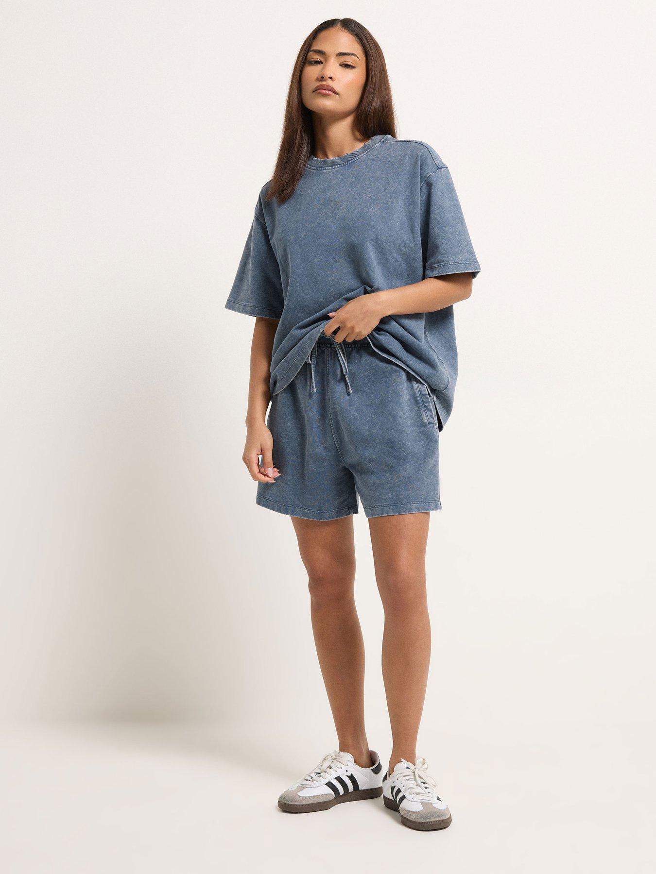  image of pixiegirl-petite-acid-wash-short-set