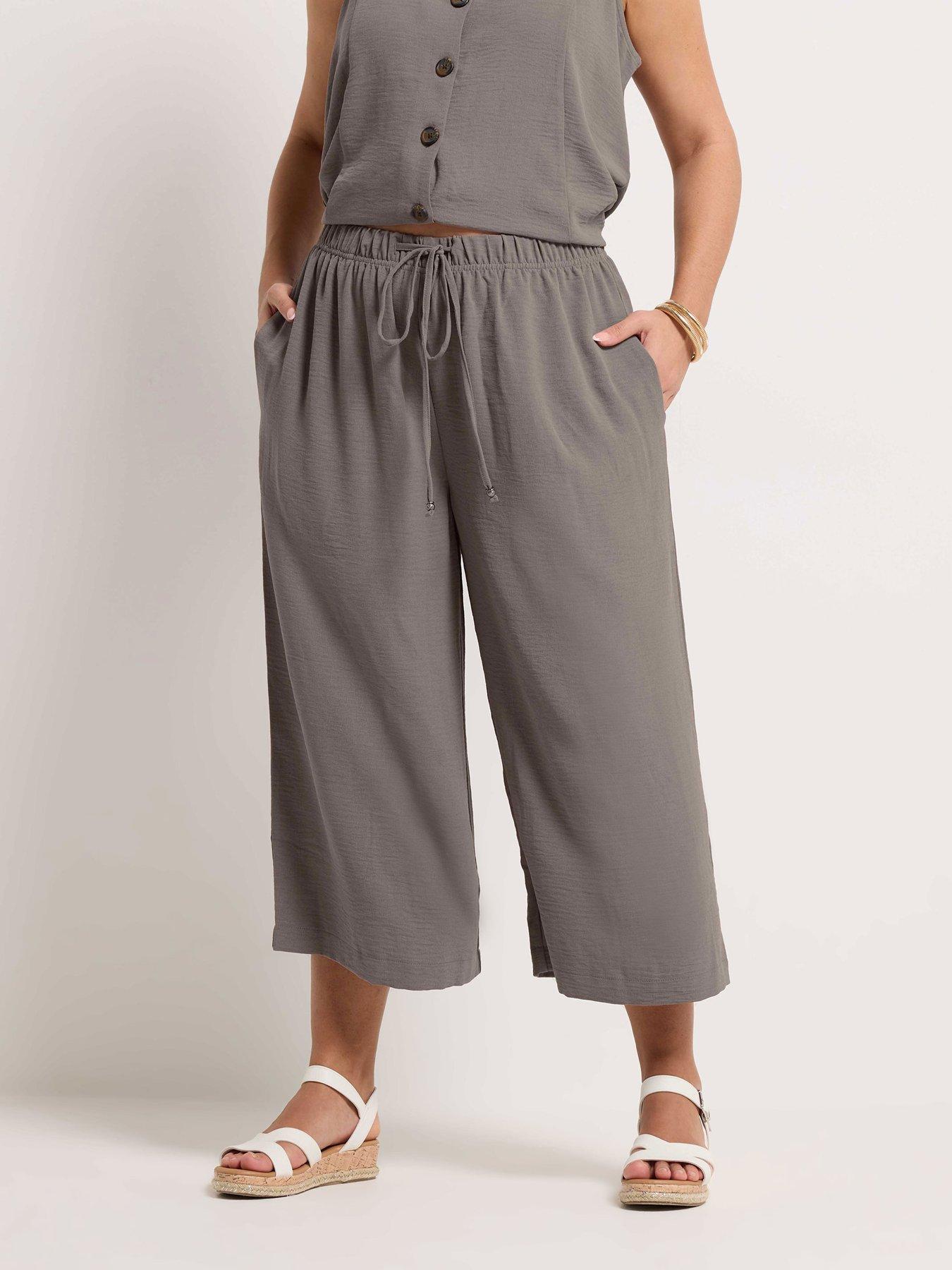 Yours Curve Washed Twill Culotte