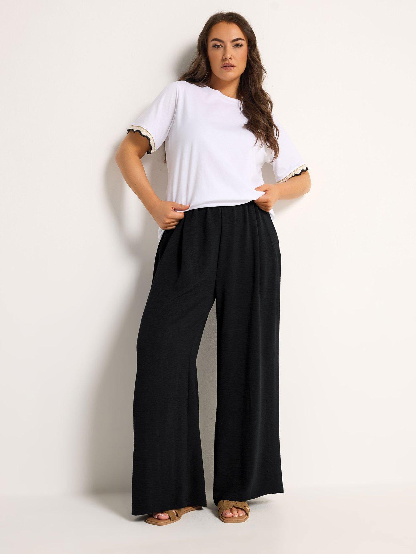 Image 3 of 5 of Yours Curve Washed Twill Formal Trouser - Black