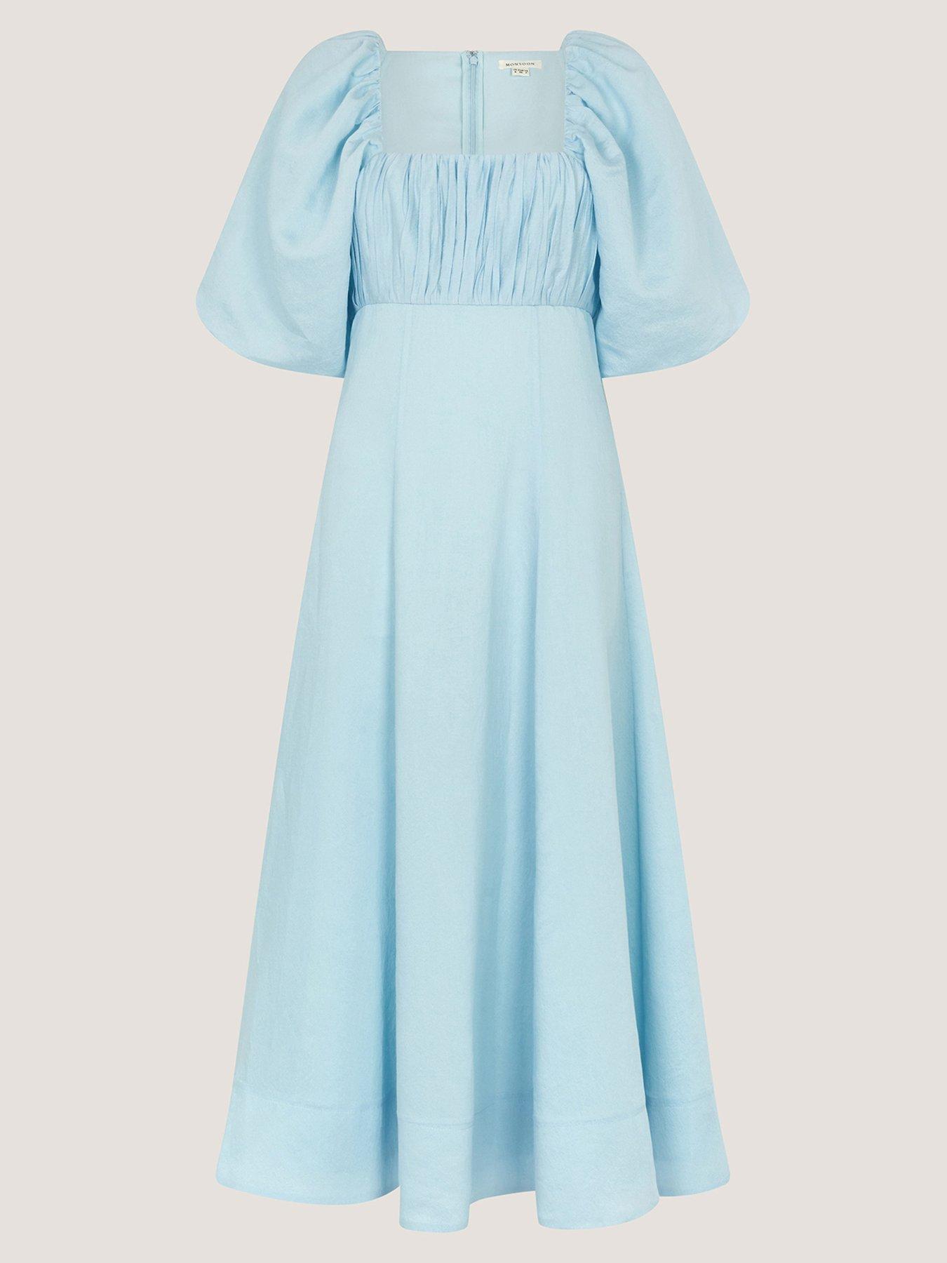  image of monsoon-payton-dress-blue