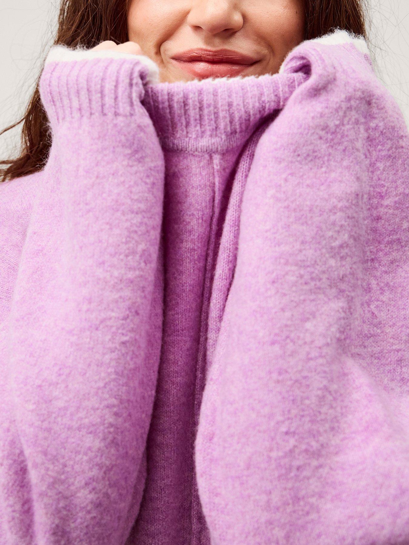  image of monsoon-tori-tipped-jumper-purple