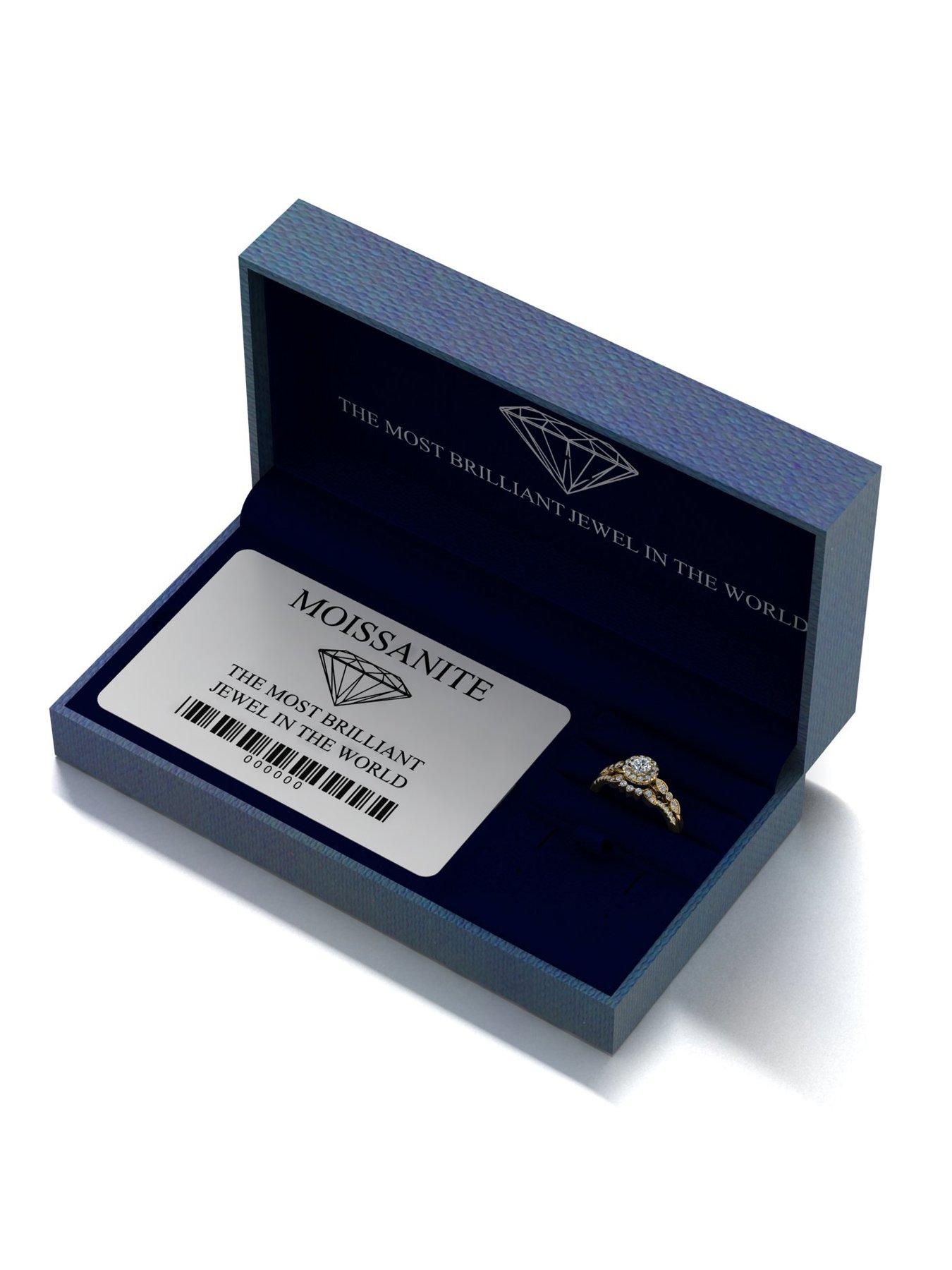  image of moissanite-9ct-gold-062ct-total-moissanite-ring-set