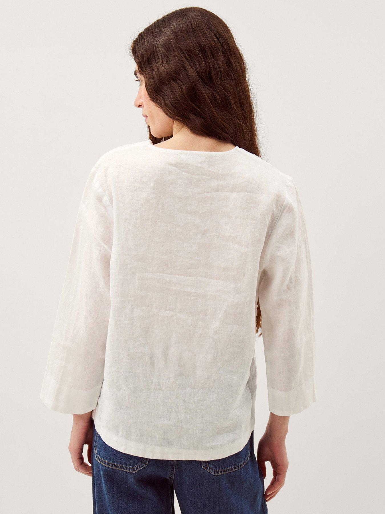 Image 2 of 3 of Monsoon Jayla Lace Linen Top