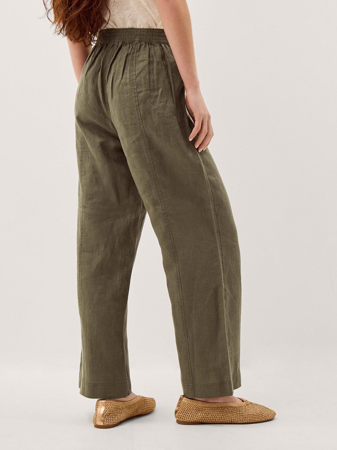  image of monsoon-lucy-linen-trouser-reg