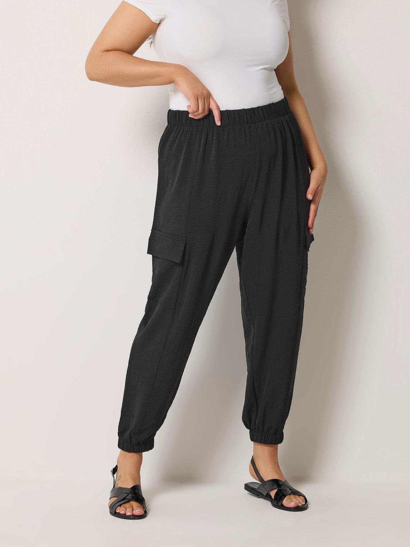  image of yours-curve-washed-twill-cargo-jogger-black