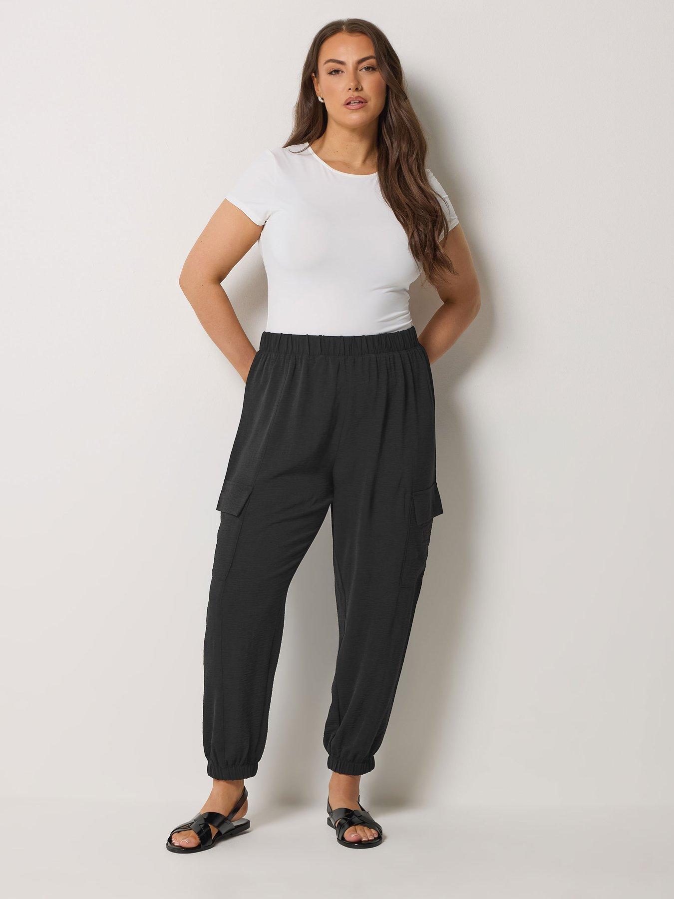  image of yours-curve-washed-twill-cargo-jogger-black