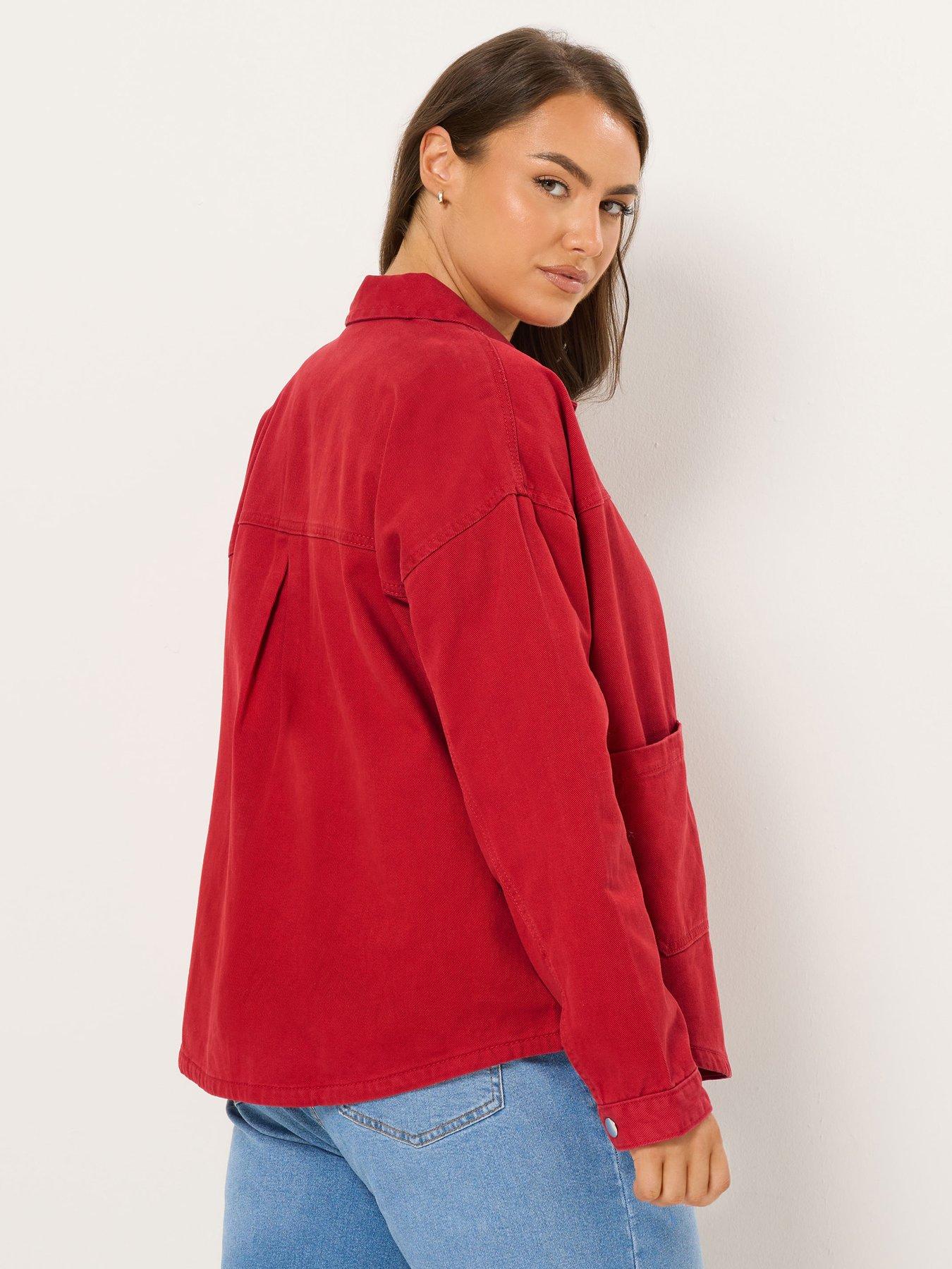 stillFront image of yours-curve-denim-shacket