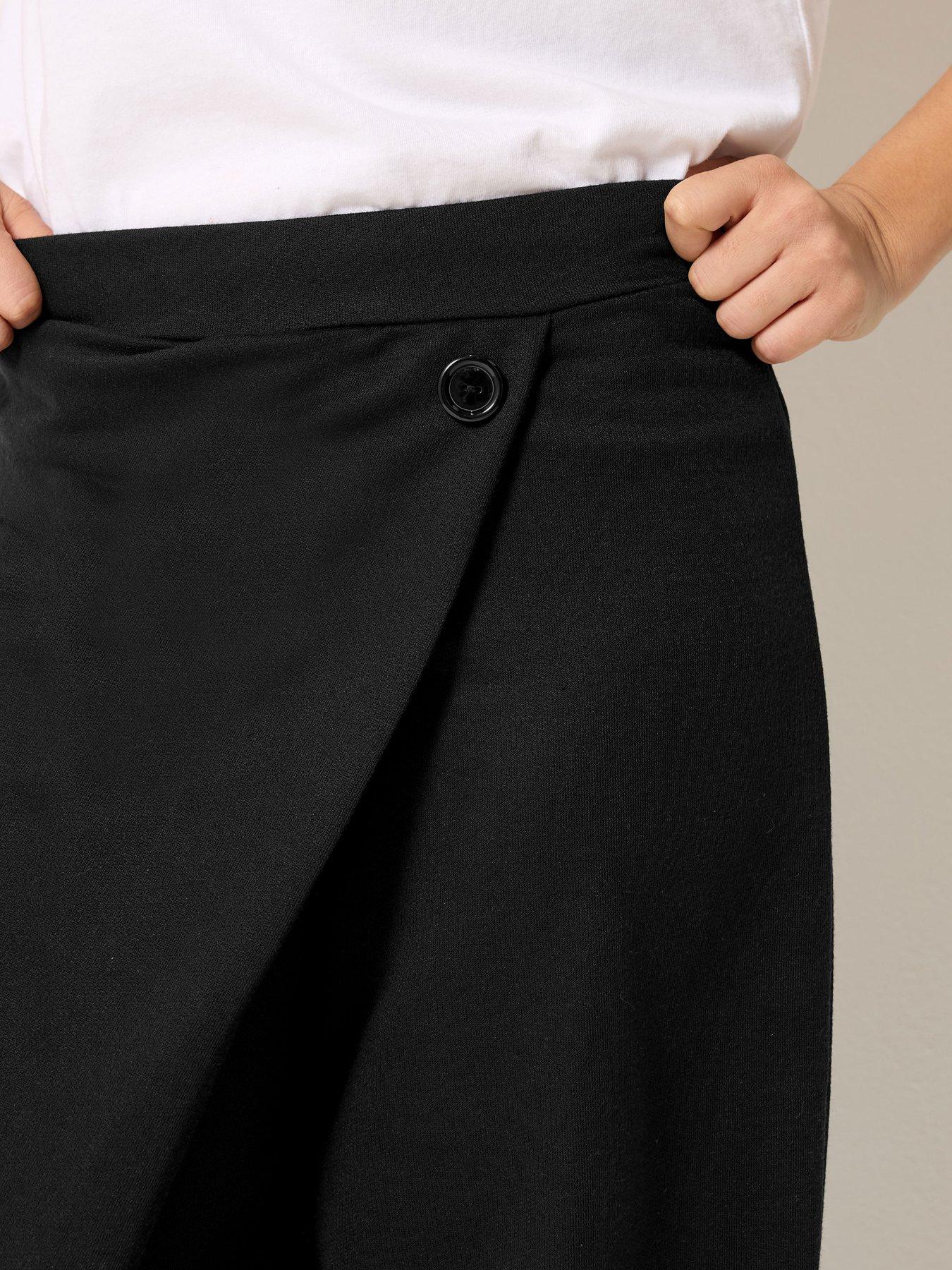 Image 4 of 5 of PixieGirl Petite Jersey Wrap Button Trouser