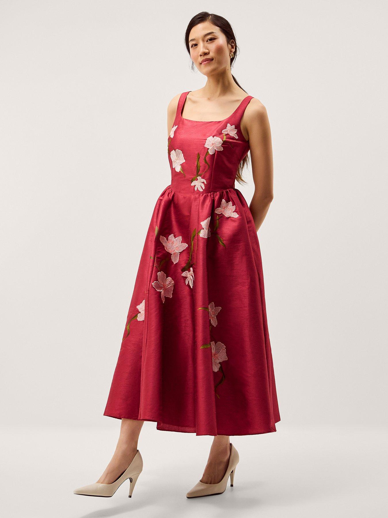 monsoon-anya-embroidered-dress-red