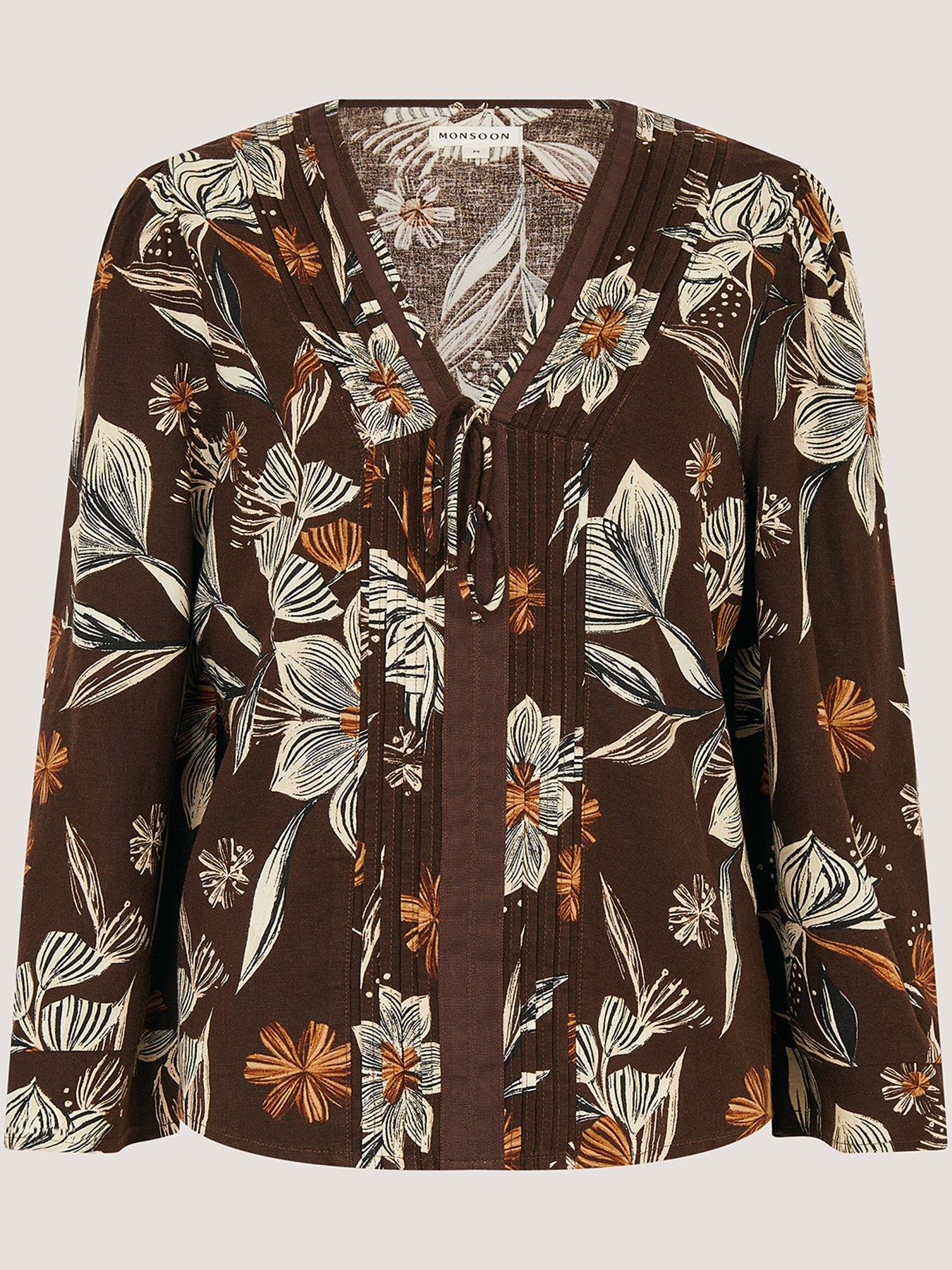 Image 6 of 6 of Monsoon Esther Linen Top