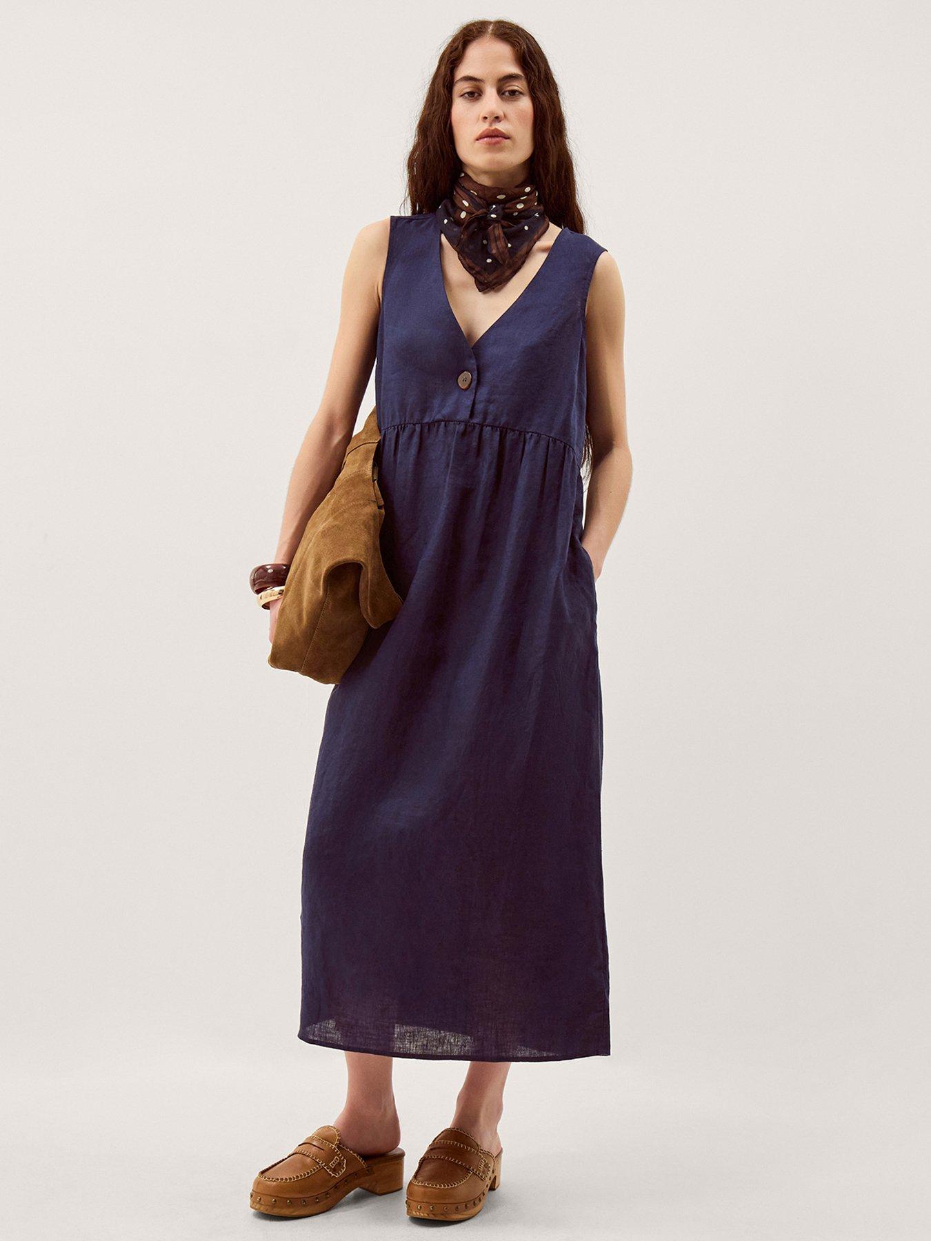  image of monsoon-posey-linen-dress