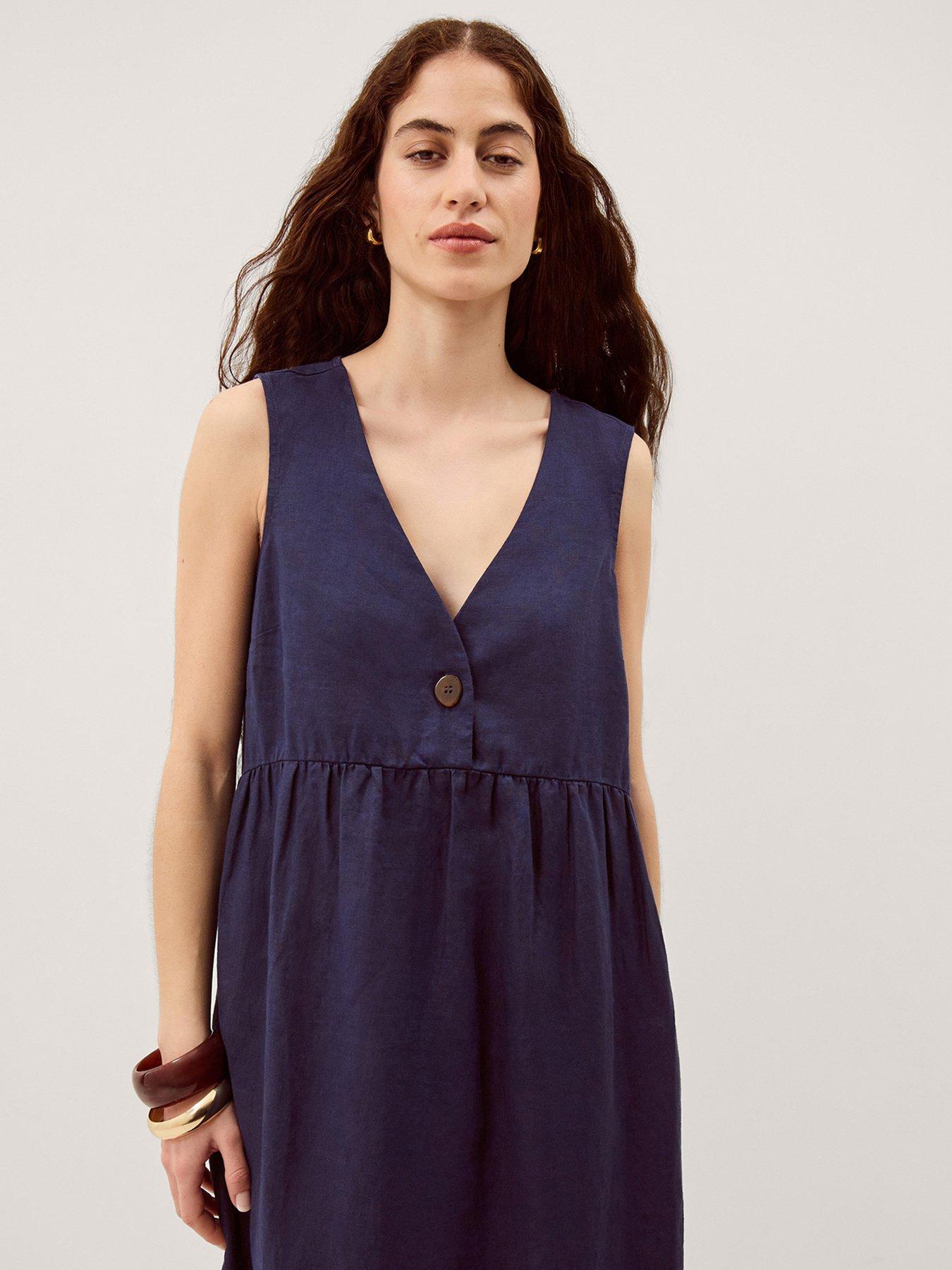  image of monsoon-posey-linen-dress