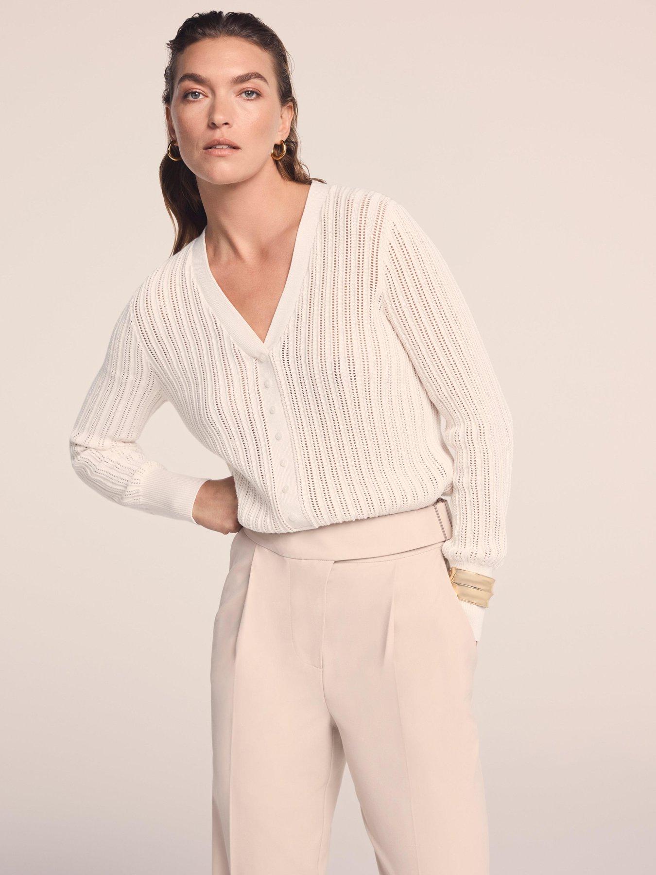Image 2 of 6 of Mint Velvet Wool Blend Knit Jumper - White