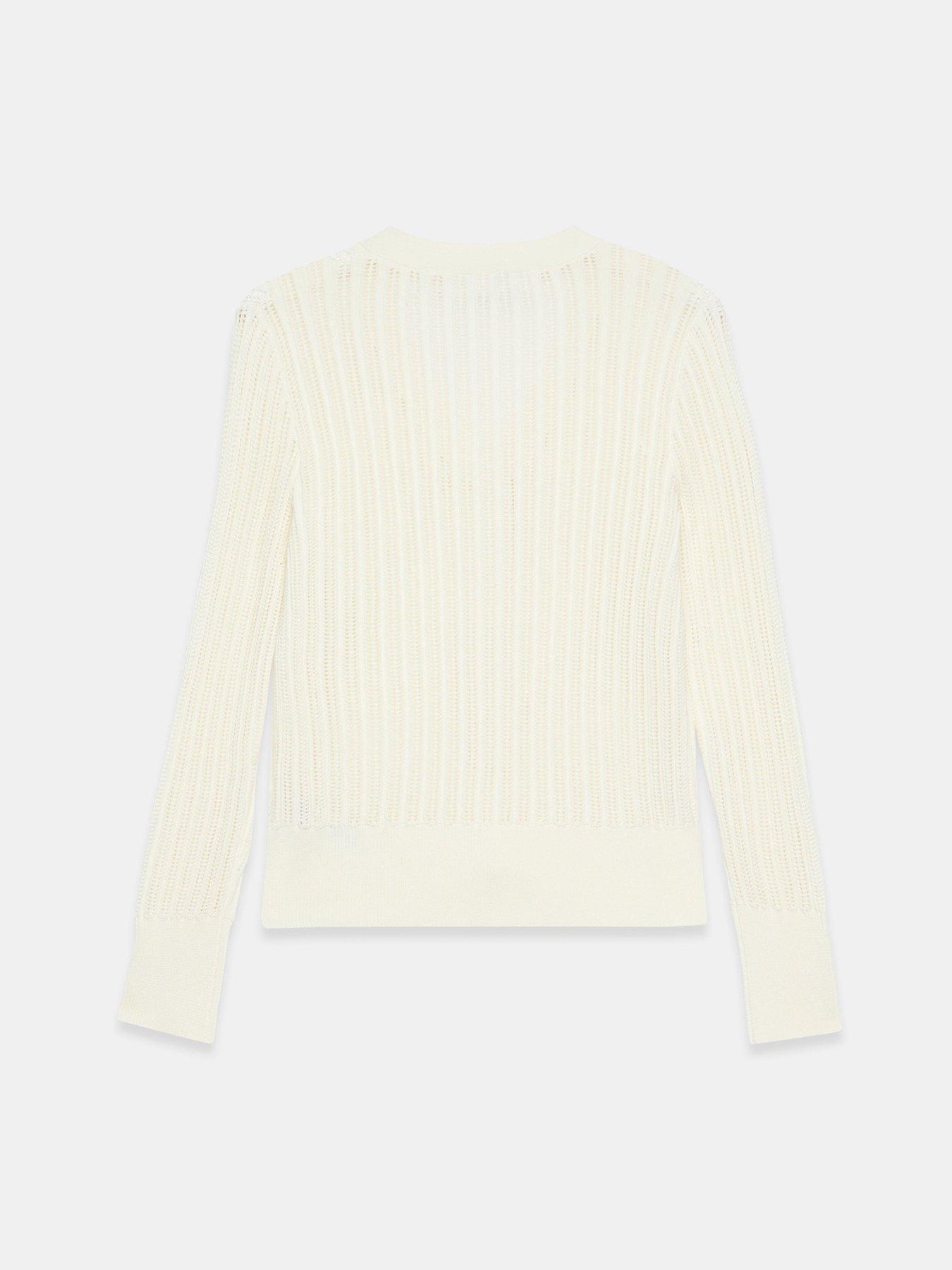 Image 6 of 6 of Mint Velvet Wool Blend Knit Jumper - White