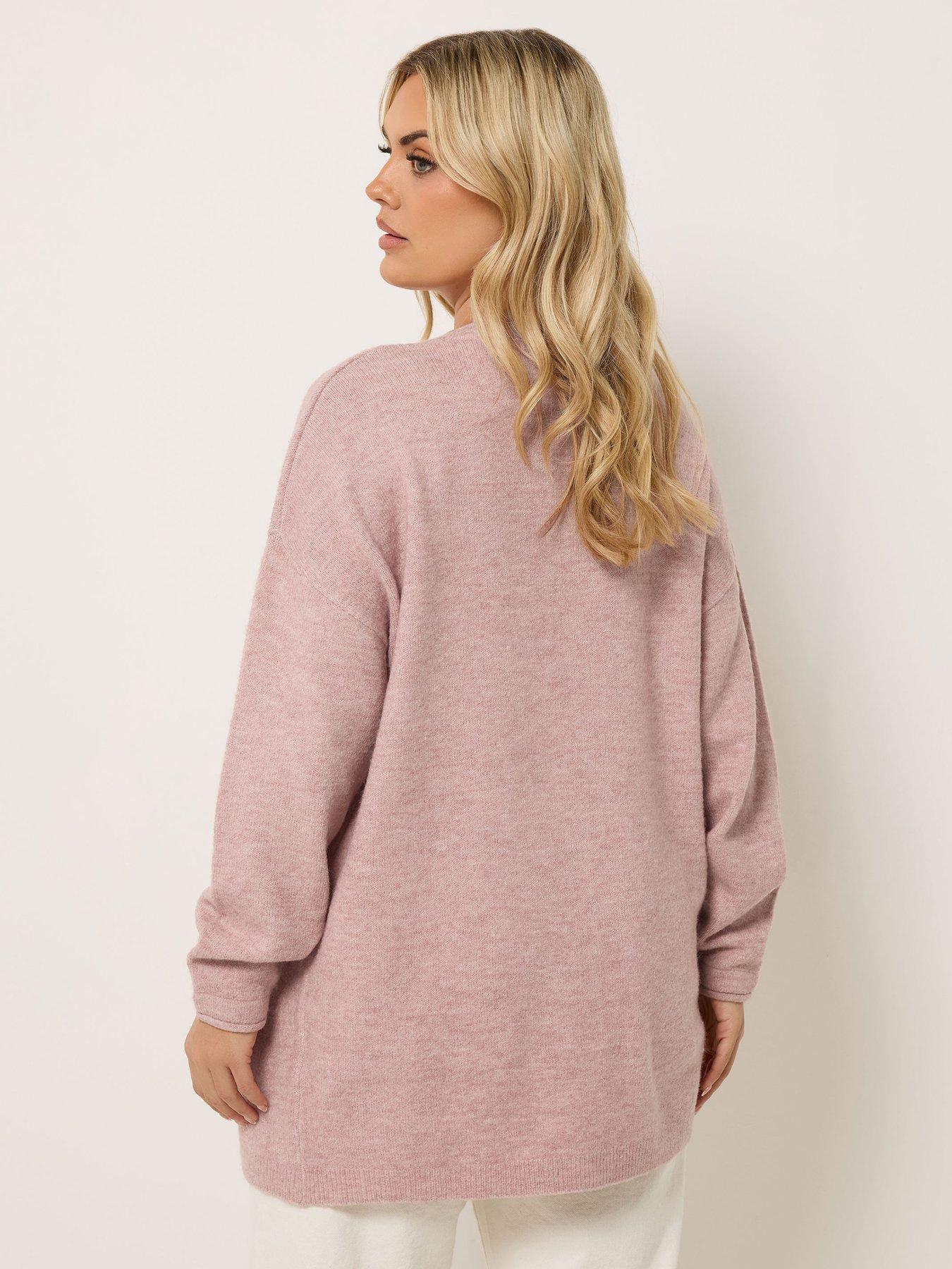Image 2 of 4 of Yours Curve Cardigan - Pink