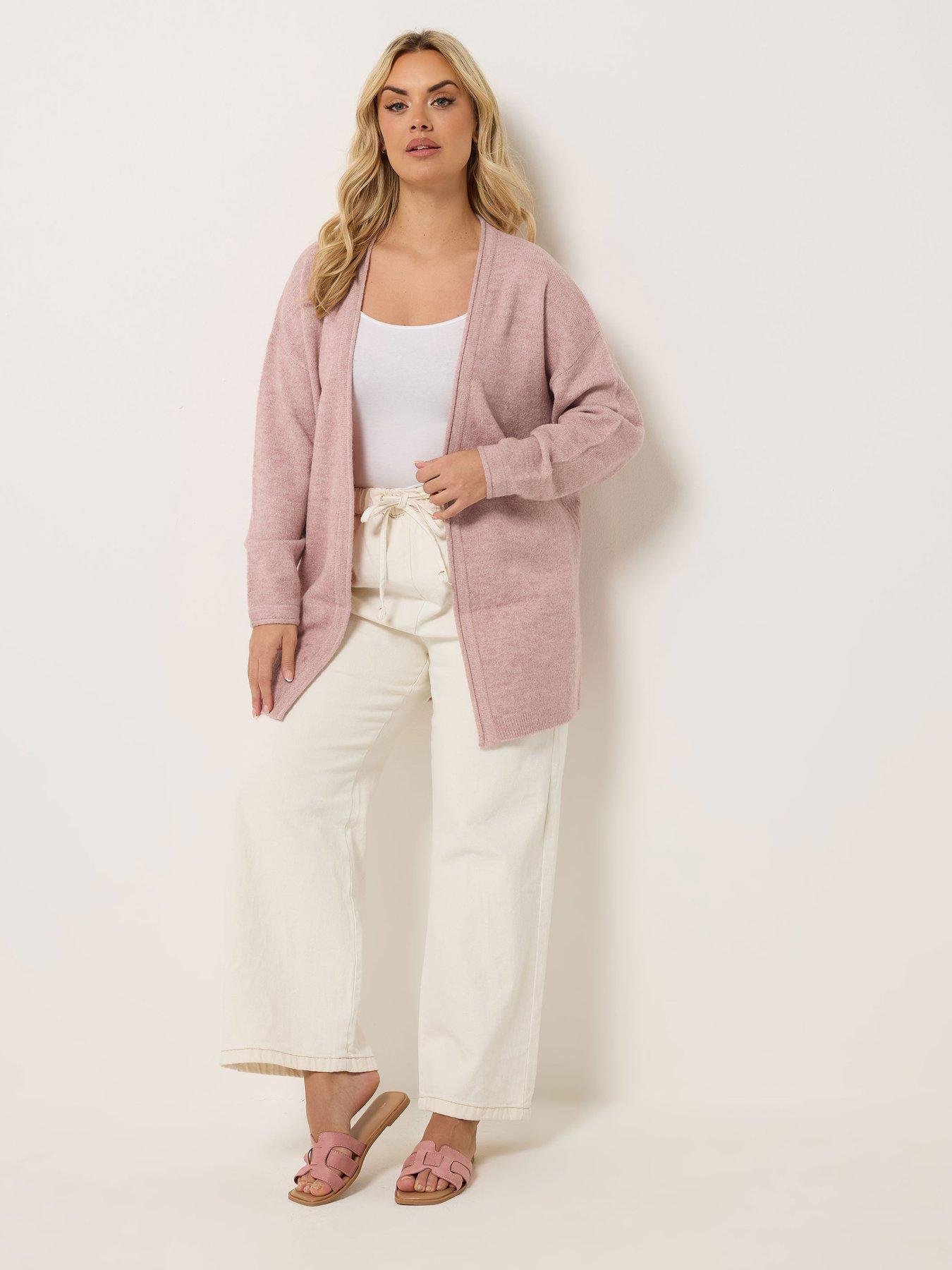 Image 3 of 4 of Yours Curve Cardigan - Pink