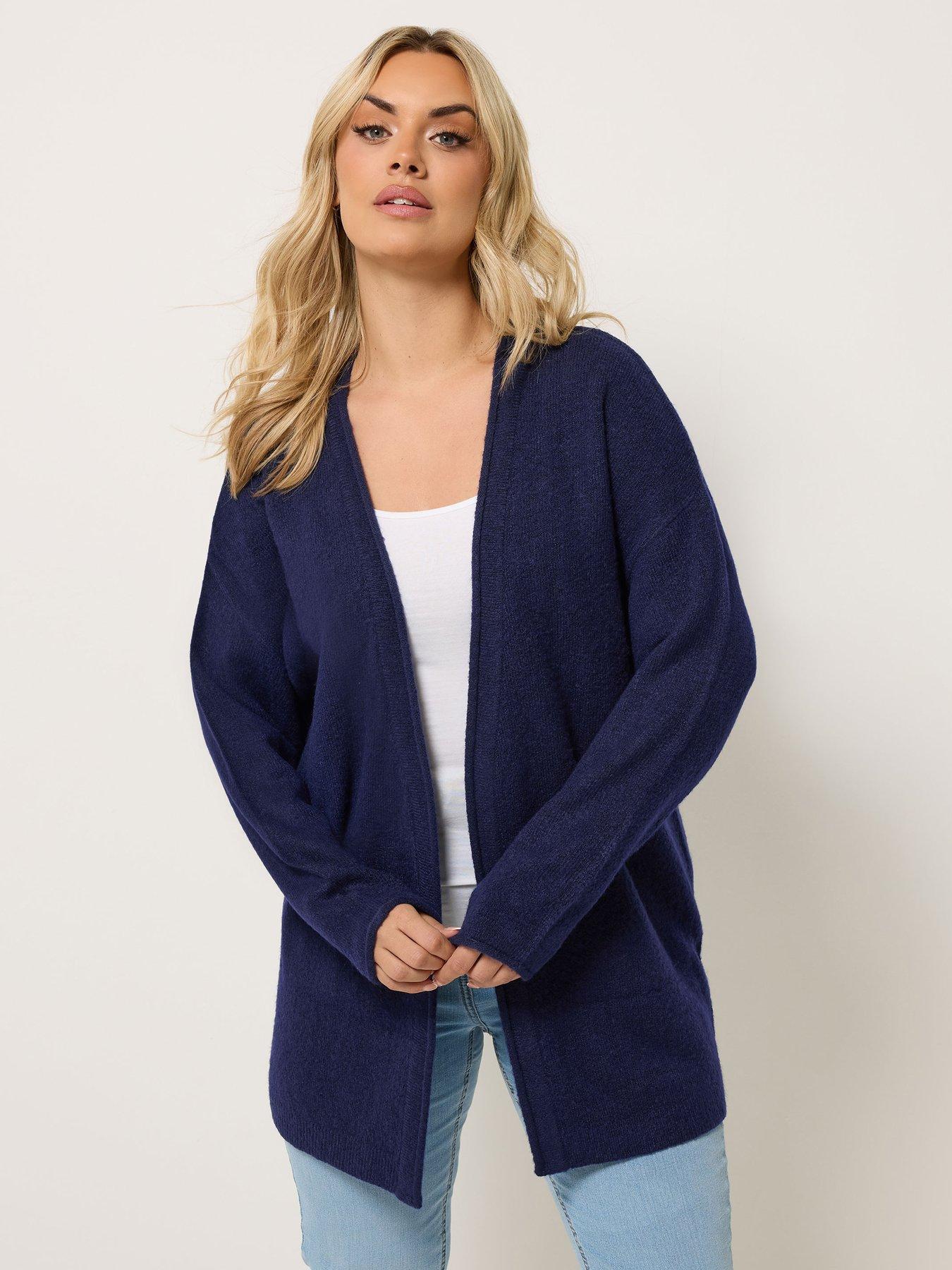 Image 1 of 4 of Yours Curve Cardigan - Blue