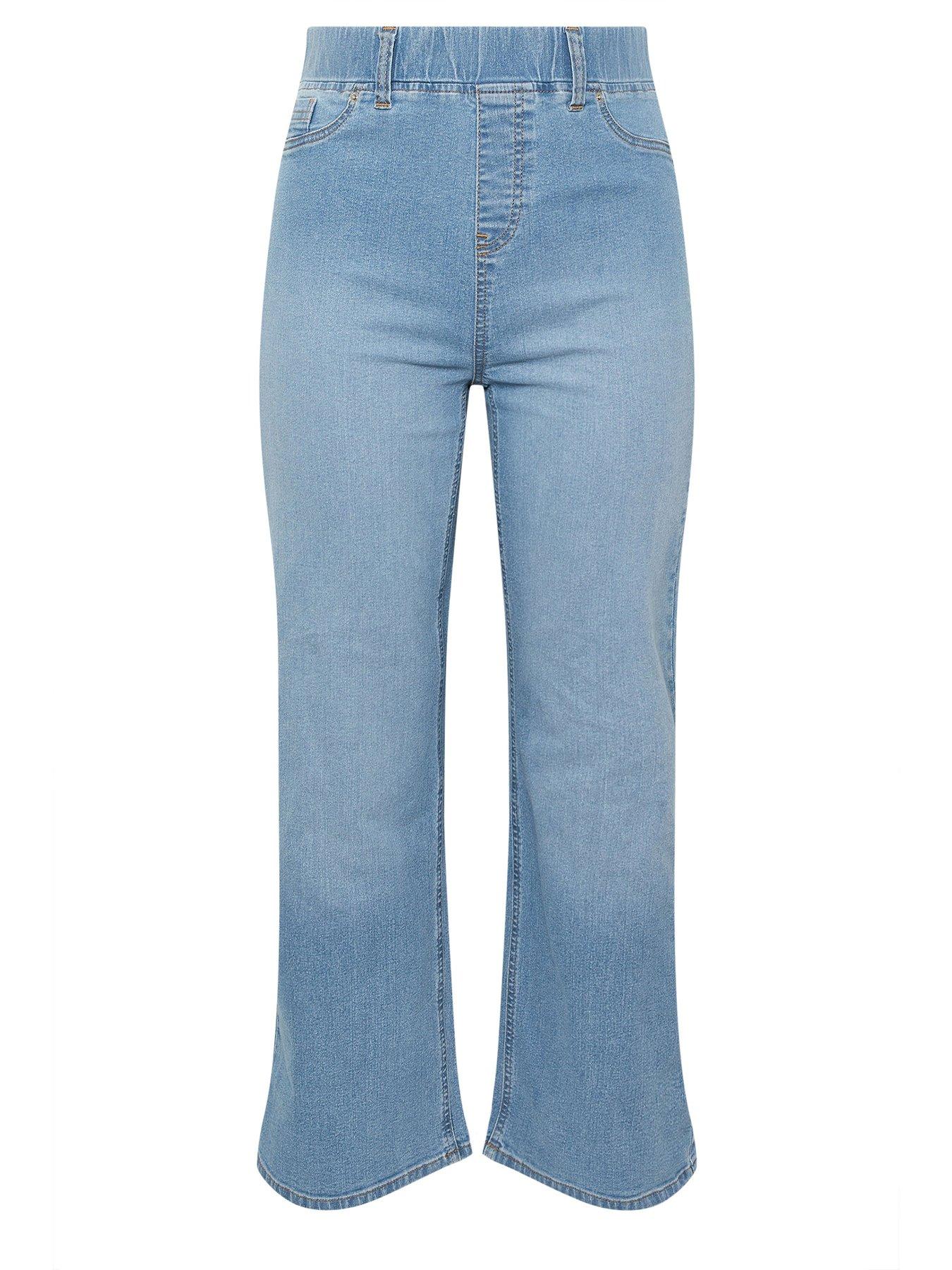 Image 5 of 5 of Yours Curve Wide Leg Jegging 28" - Blue